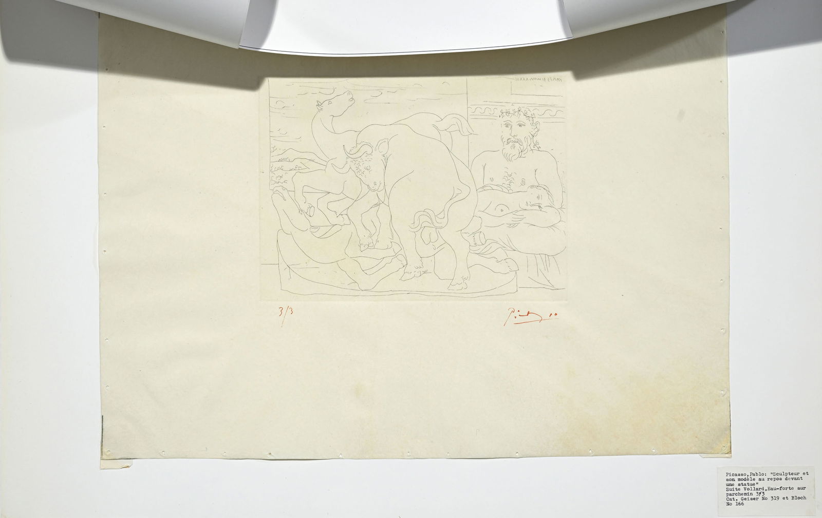 Pablo Picasso (1881-1973), "Le repos du sculpteur devant des chevaux et un taureau" ou "Sculpteur et - 7