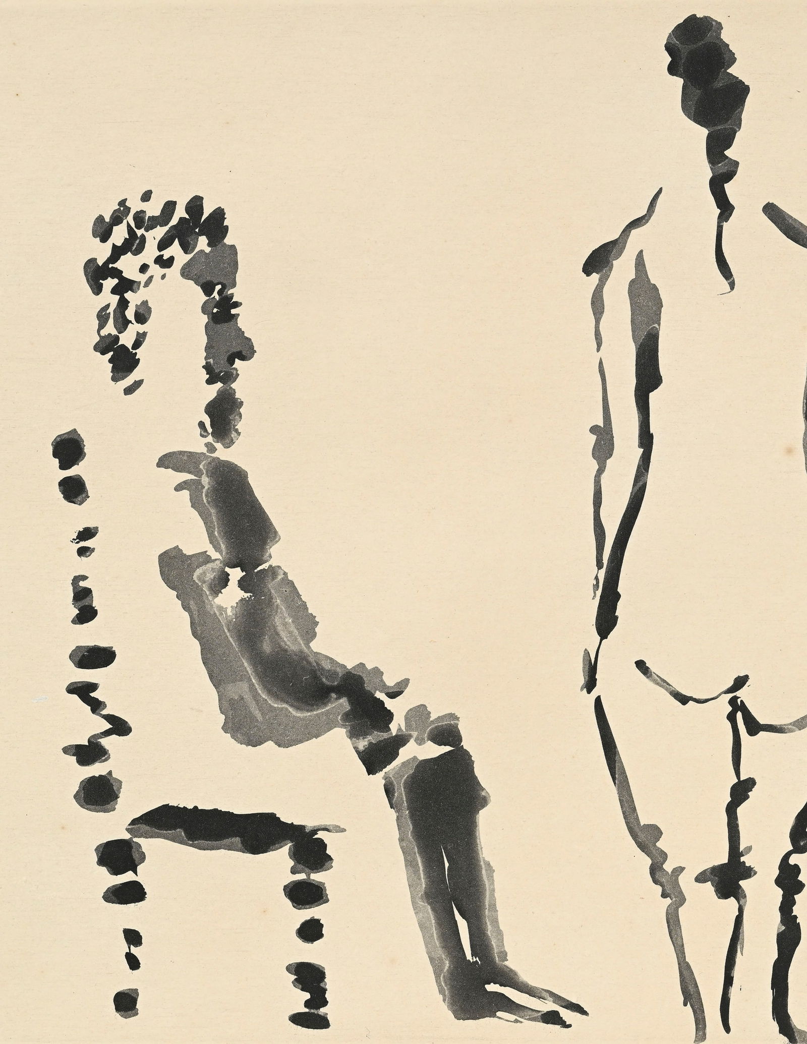 Pablo Picasso (1881-1973), "Peintre au repos avec modèle de dos", 1965, aquatinte et pointe s&# - 3