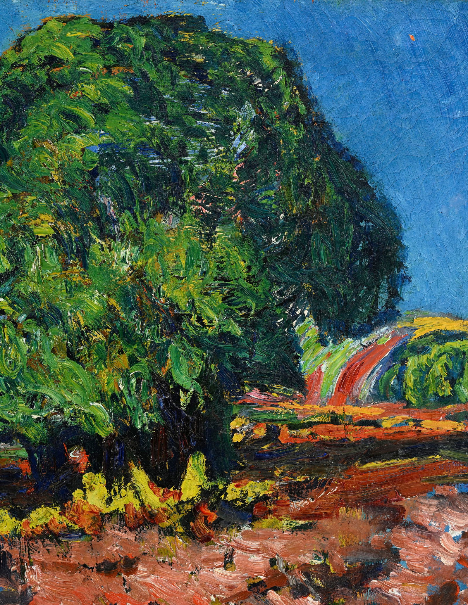 René Seyssaud (1867-1952), "Châtaigniers dans les ocres", 1898, huile sur toile, signé - 2