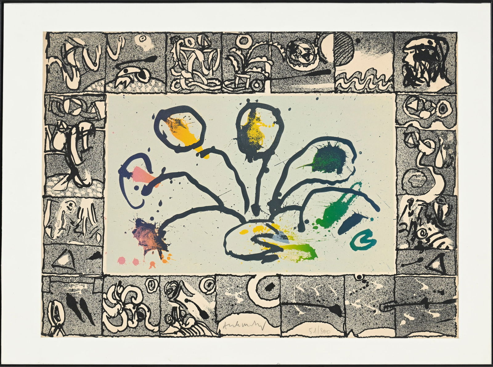 Pierre Alechinsky (1927), "Babord", 1968, lithographie en couleurs, signée et numéroté - 2