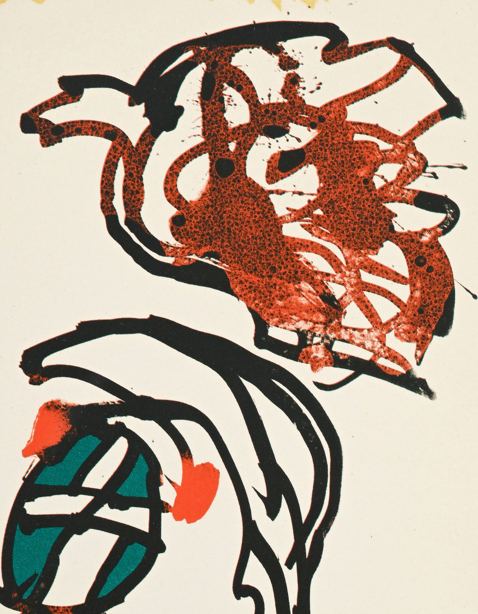 Pierre Alechinsky (1927), "En deux temps", 1977, lithographie en couleurs, signée et numér - 3