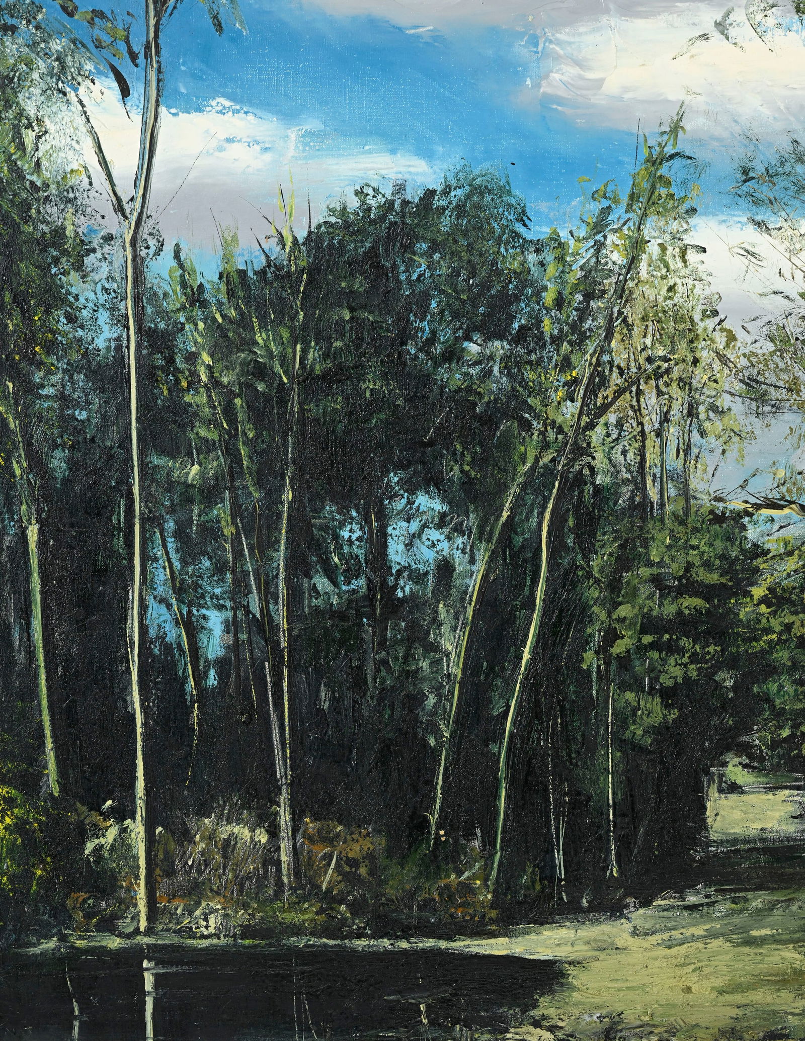 Bernard Buffet (1928-1999), "Villiers-Le-Mahieu, la grange et la mare", 1975, huile sur toile, sign& - 2