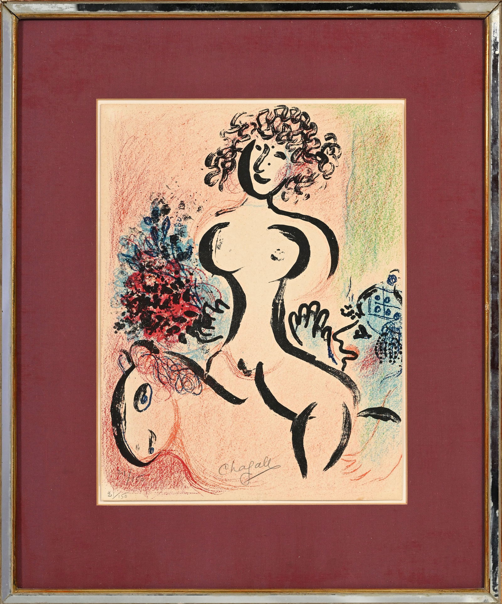 Marc Chagall (1887-1985), "Ecuyère au bouquet", 1963, lithographie en couleurs, signée et  - 2