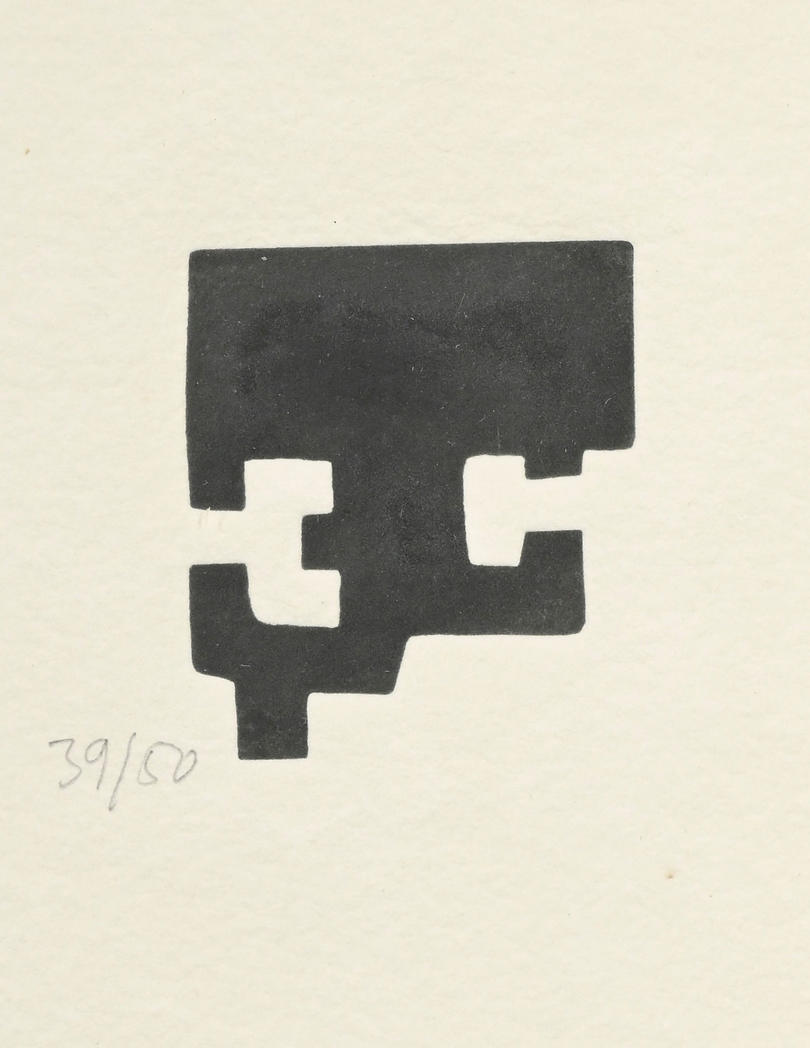 Eduardo Chillida (1924-2002), "Goiti", 1983, xylographie, signée et numérotée 39/50 a - 3