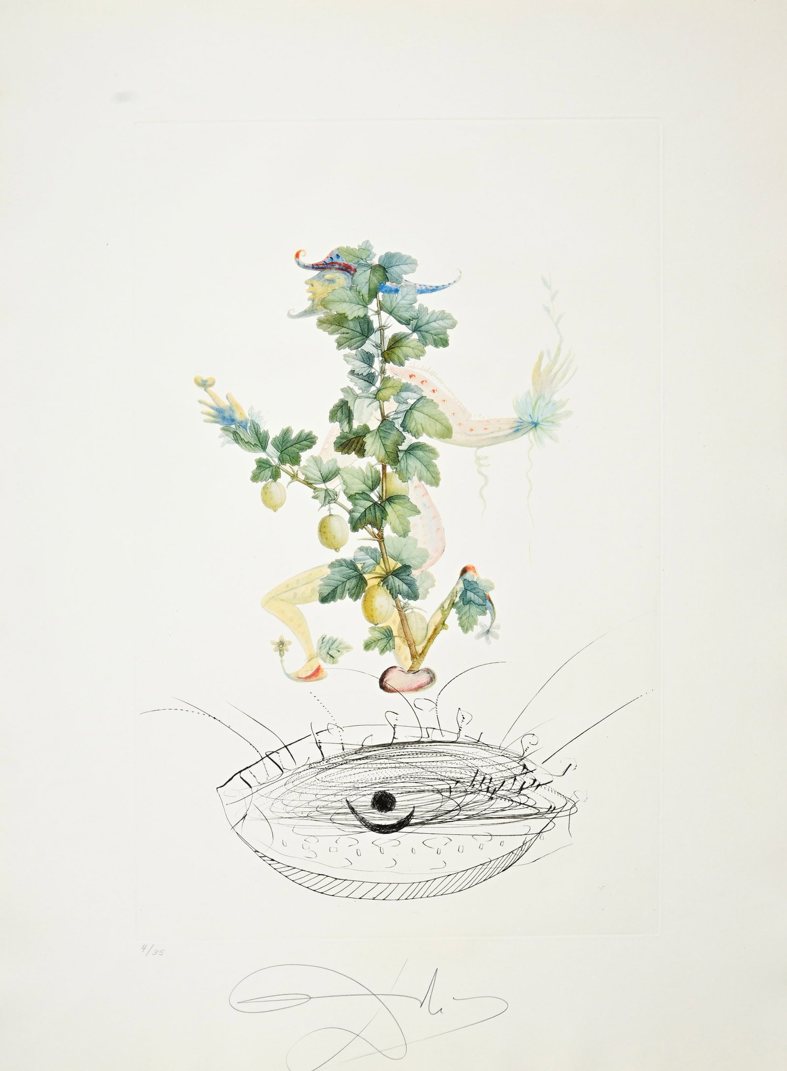 Salvador Dali (1904-1989), "FlorDali - Les Fruits", 1969, 10 pointes-sèches et lithographies en - 10