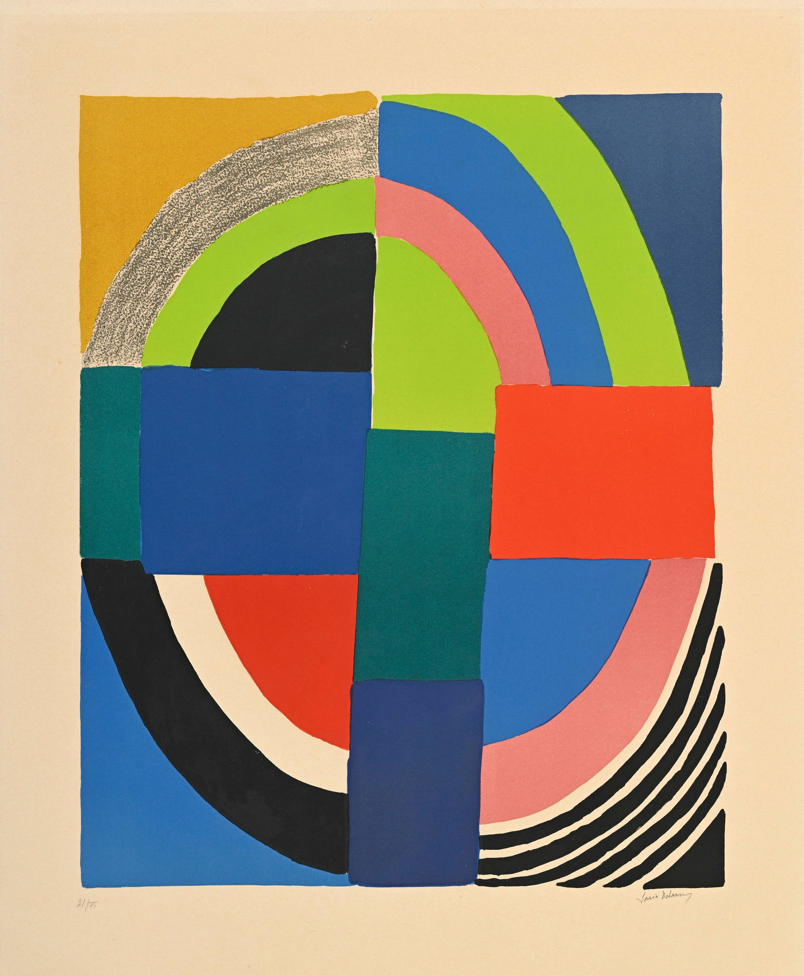 Sonia Delaunay (1885-1979), "La grande idole", ca. 1969-1970, lithographie en couleurs, signée  (1 of 6)