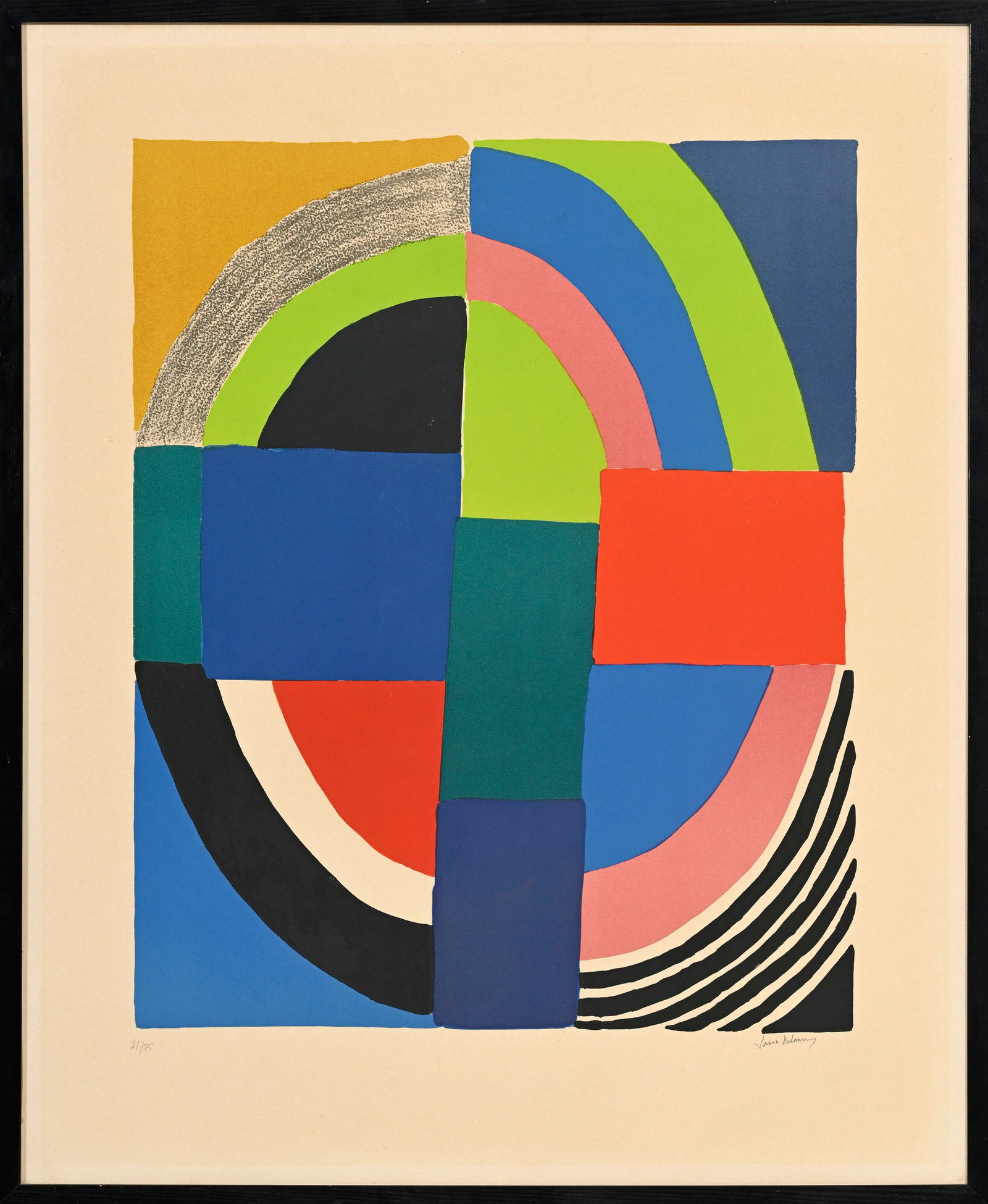 Sonia Delaunay (1885-1979), "La grande idole", ca. 1969-1970, lithographie en couleurs, signée  - 2