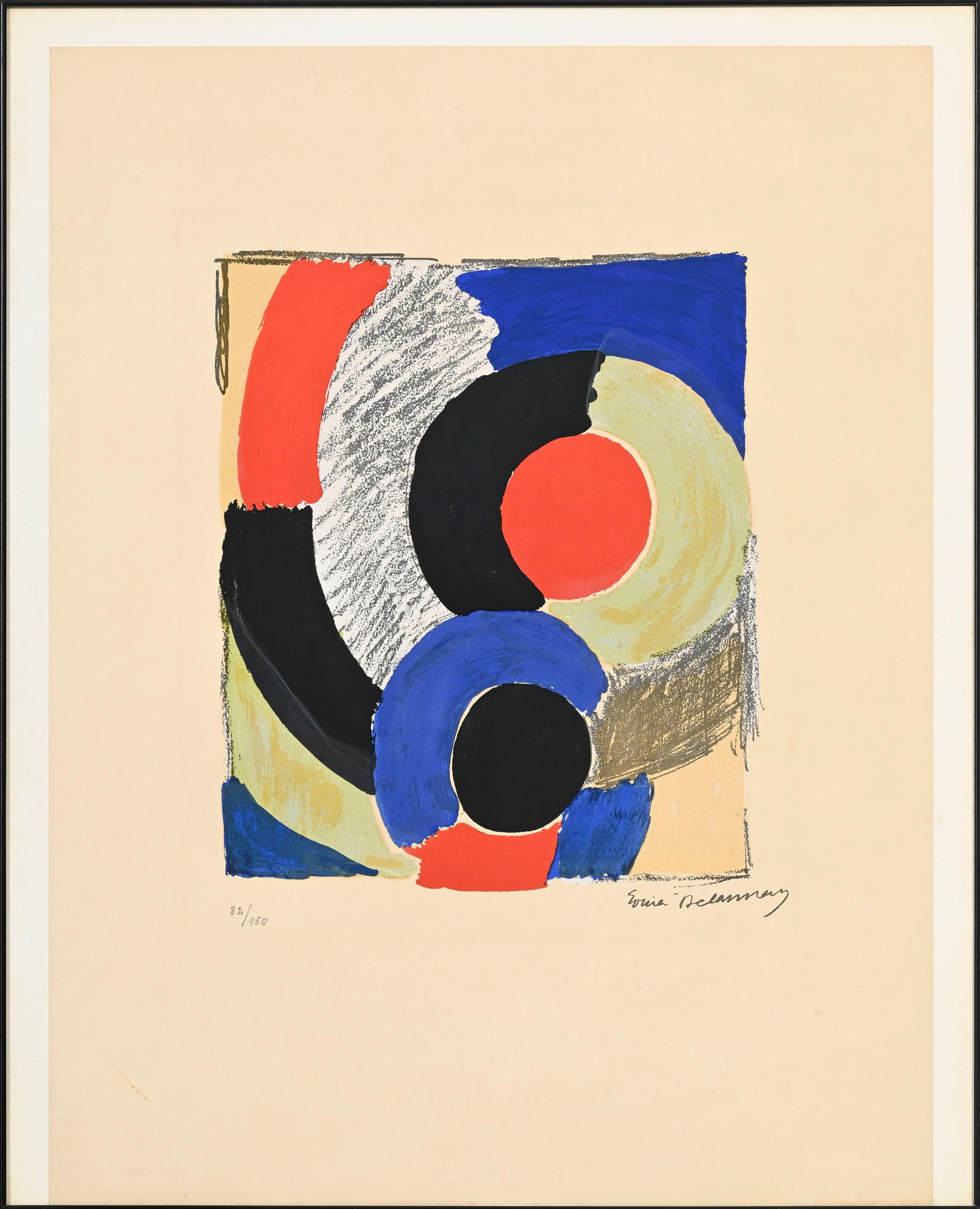 Sonia Delaunay (1885-1979), Composition, lithographie en couleurs, signée dans la plaque et num - 2