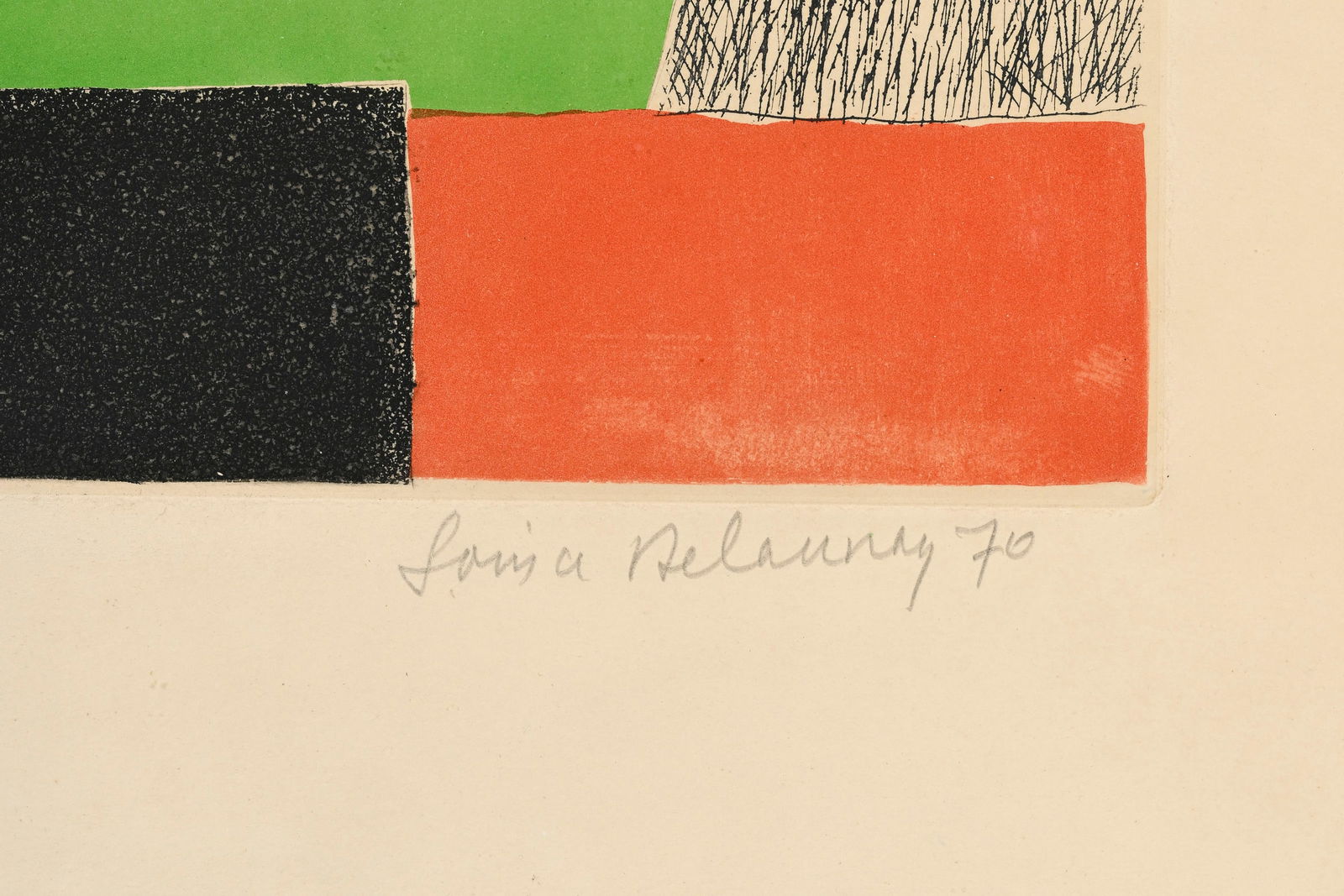 Sonia Delaunay (1885-1979), "Avec moi-même", 1970, eau-forte et aquatinte, signée, dat - 5