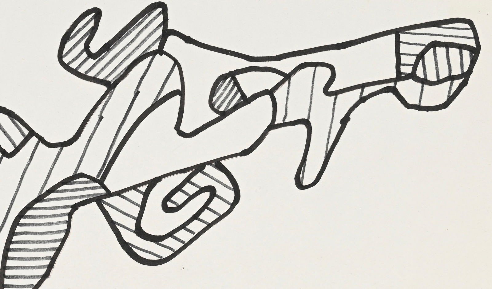 Jean Dubuffet (1901-1985), "Fusil II", 19 avril 1964, marker H. 37 sur papier, monogrammé, dat& - 3