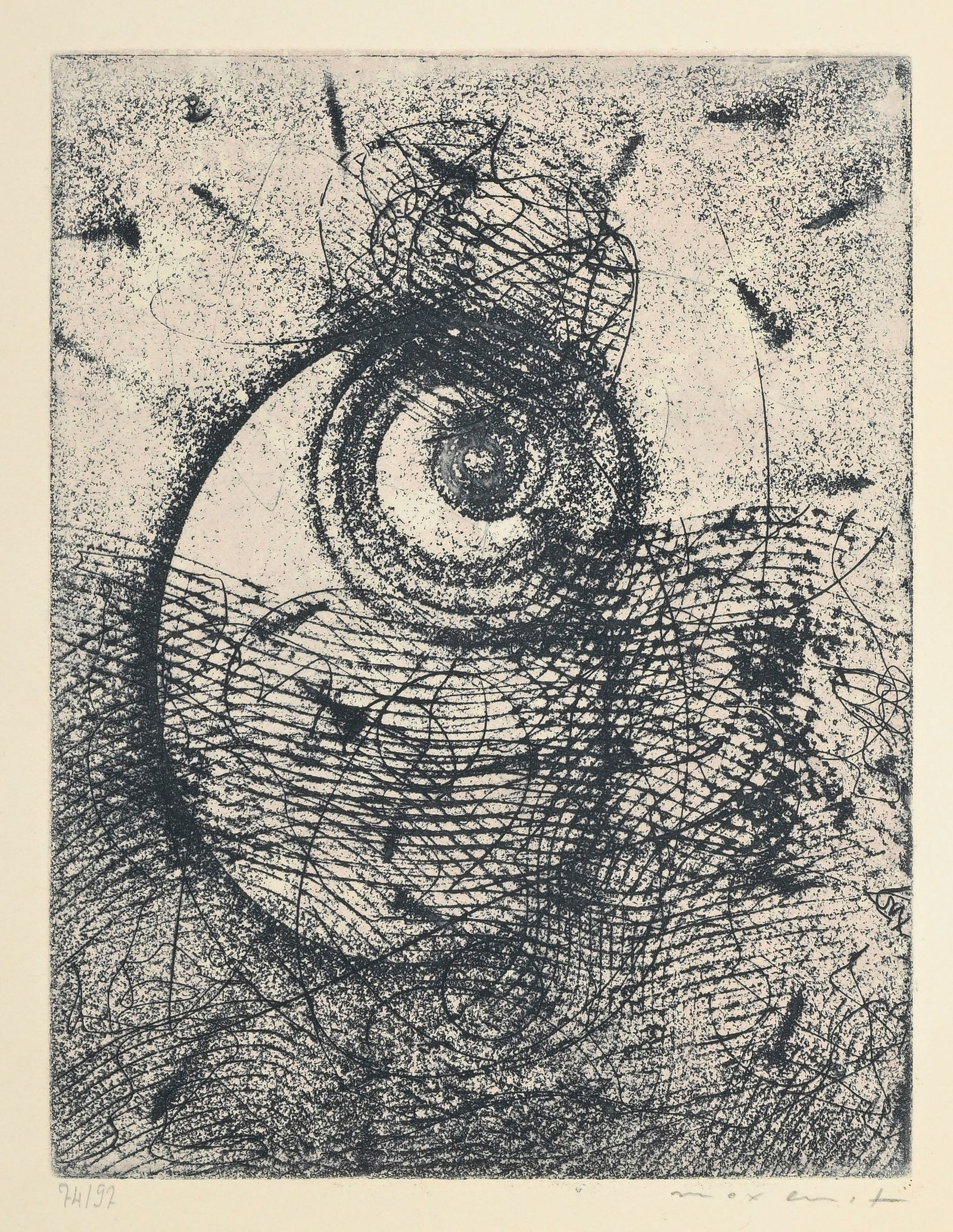 Max Ernst (1891-1976), "Hommage à Rimbaud", 1961, aquatinte, signée et numéroté (1 of 6)