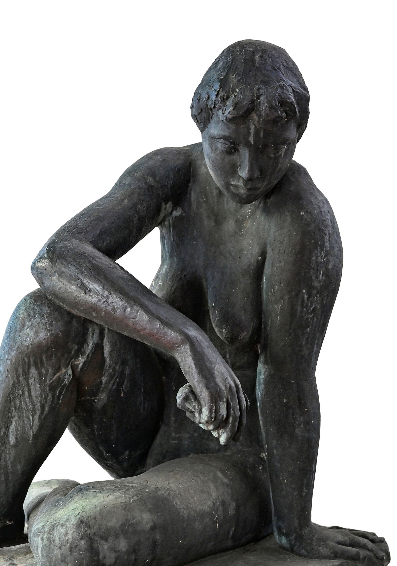 Walter Huser (1903-1981), Femme nue assise, 1957, sculpture en bronze, signée et datée, ca - 2