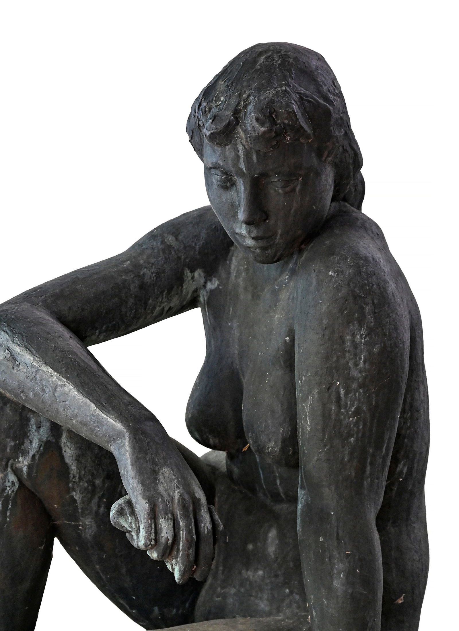 Walter Huser (1903-1981), Femme nue assise, 1957, sculpture en bronze, signée et datée, ca - 3