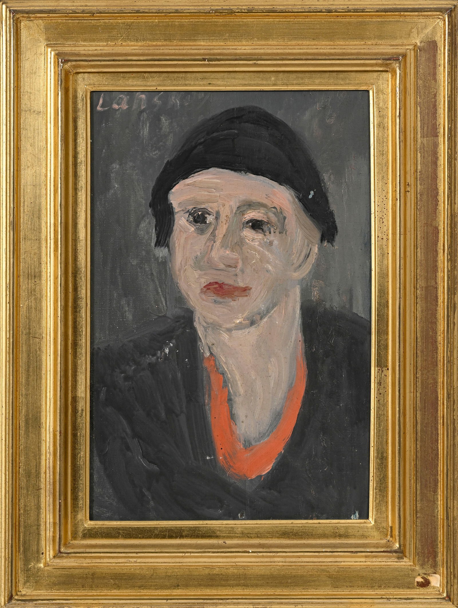 André Lanskoy (1902-1976), attribué à, Portrait, huile sur toile, signée, 41,5x2 - 2