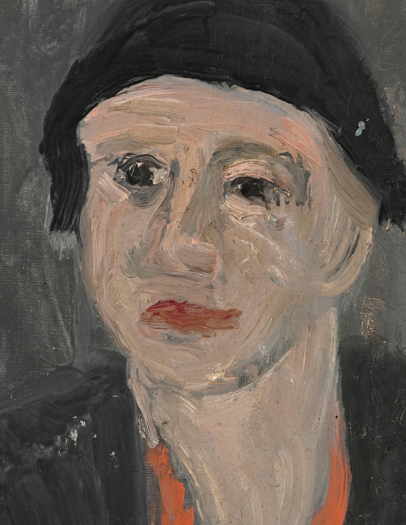 André Lanskoy (1902-1976), attribué à, Portrait, huile sur toile, signée, 41,5x2 - 3