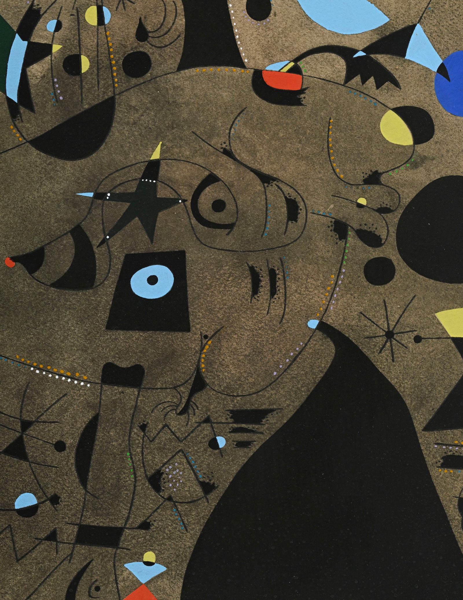 Joan Miro (1893-1983), d'après, "Constellations: femme dans la nuit", 1959, pochoir, signé - 3