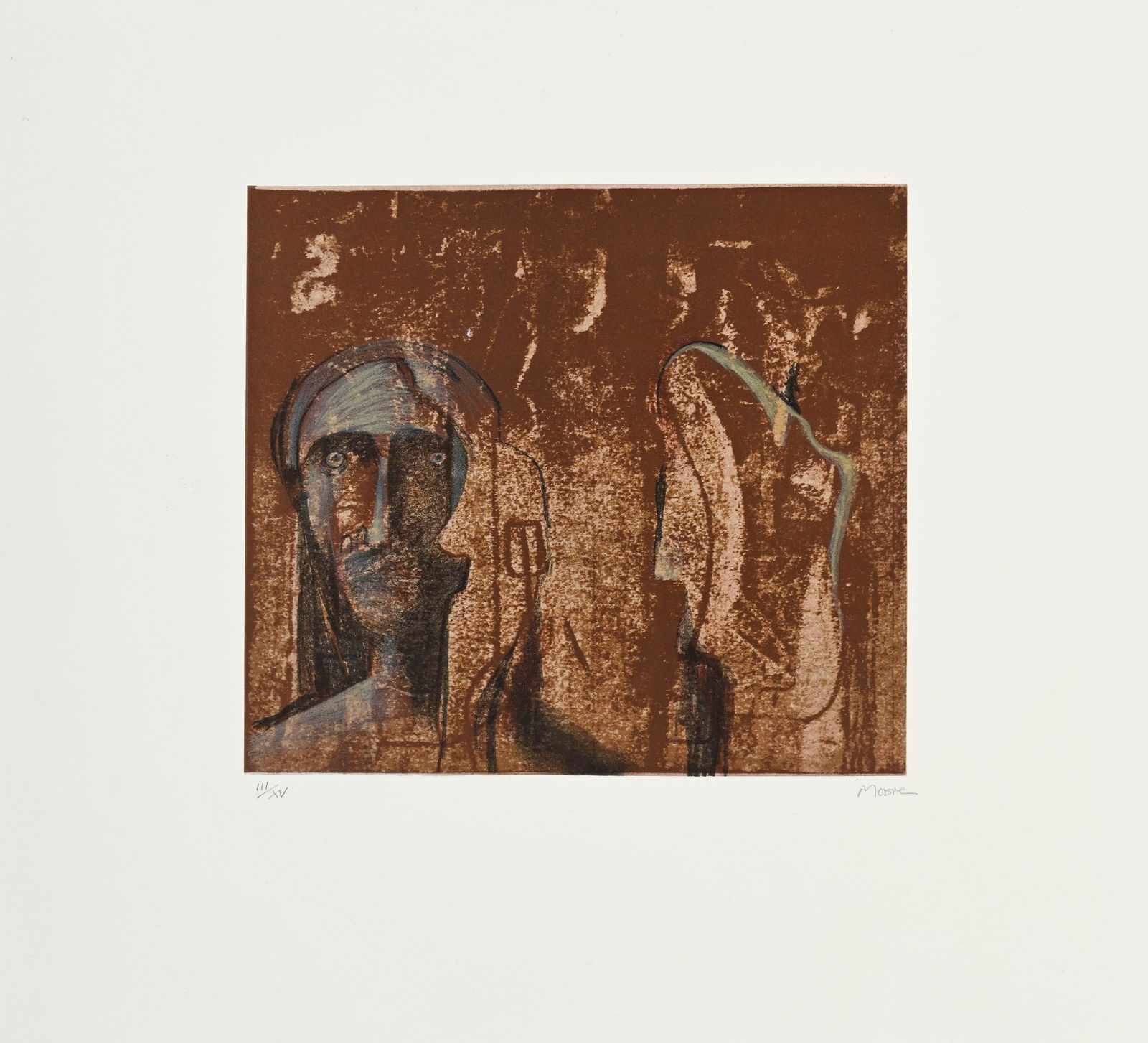 Henry Moore (1898-1986), "Mary and Martha", 1981, lithographie en couleurs, signée et numé - 2