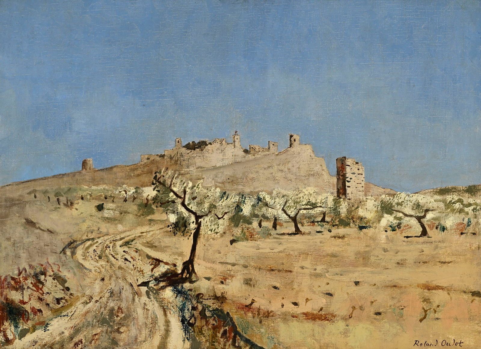 Roland Oudot (1897-1981), "Printemps à Eygalières", c. 1938, huile sur toile, signée,: Roland Oudot (1897-1981), "Printemps à Eygalières", c. 1938, huile sur toile, signée, 73,5x99,5 cm Exposition: Roland Oudot, Musée des Beaux-Arts, Neuchâtel, du 29.06 au