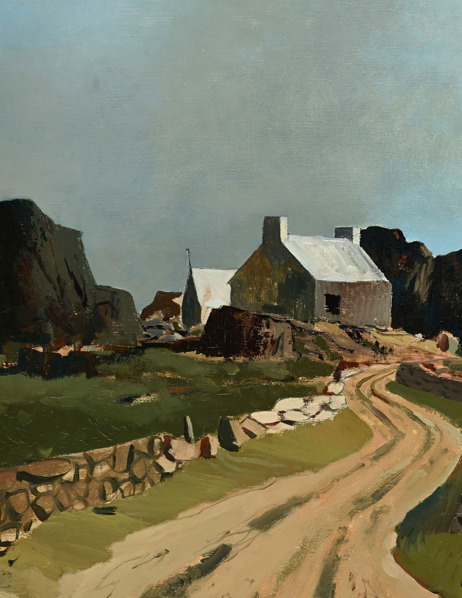 Roland Oudot (1897-1981), "Environs de Tréguier", huile sur toile, signée, 60,5x73,5 cm  - 3