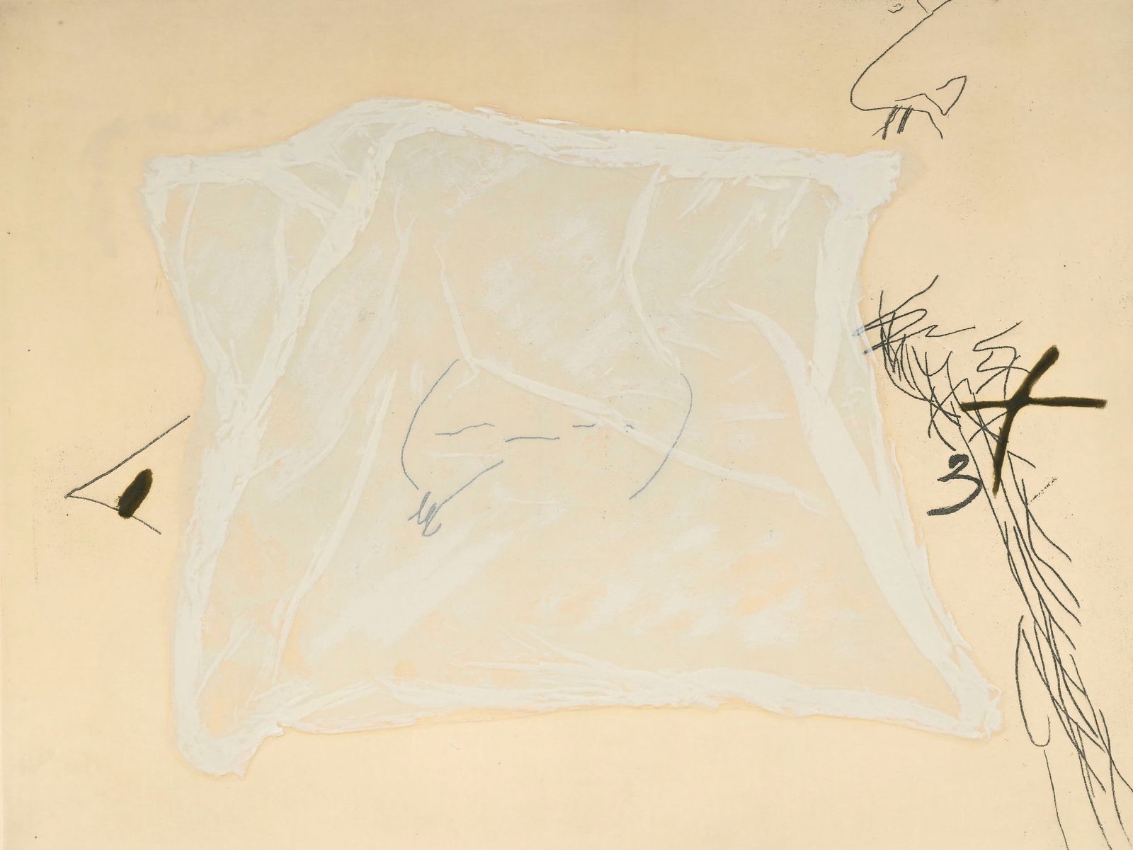 Antoni Tapies (1923-2012), "Mouchoir", 1971, eau-forte, signée et numérotée 21/100 au (1 of 6)