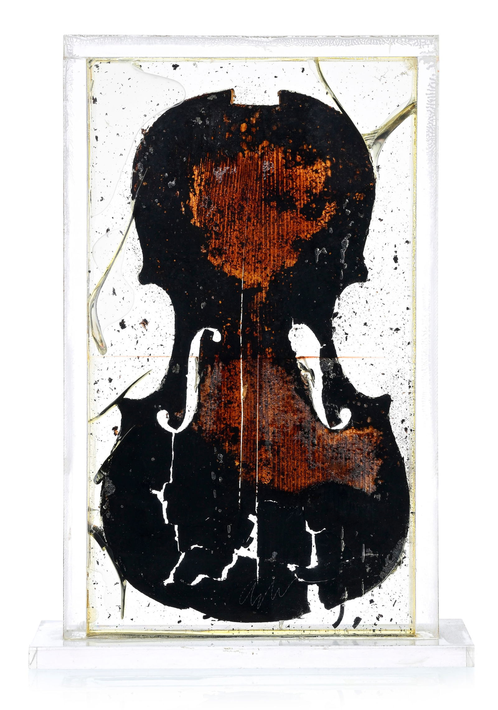 Arman (1928-2005), "The Last Violin", 1977, sculpture, technique mixte, violon brisé et calcin& - 5