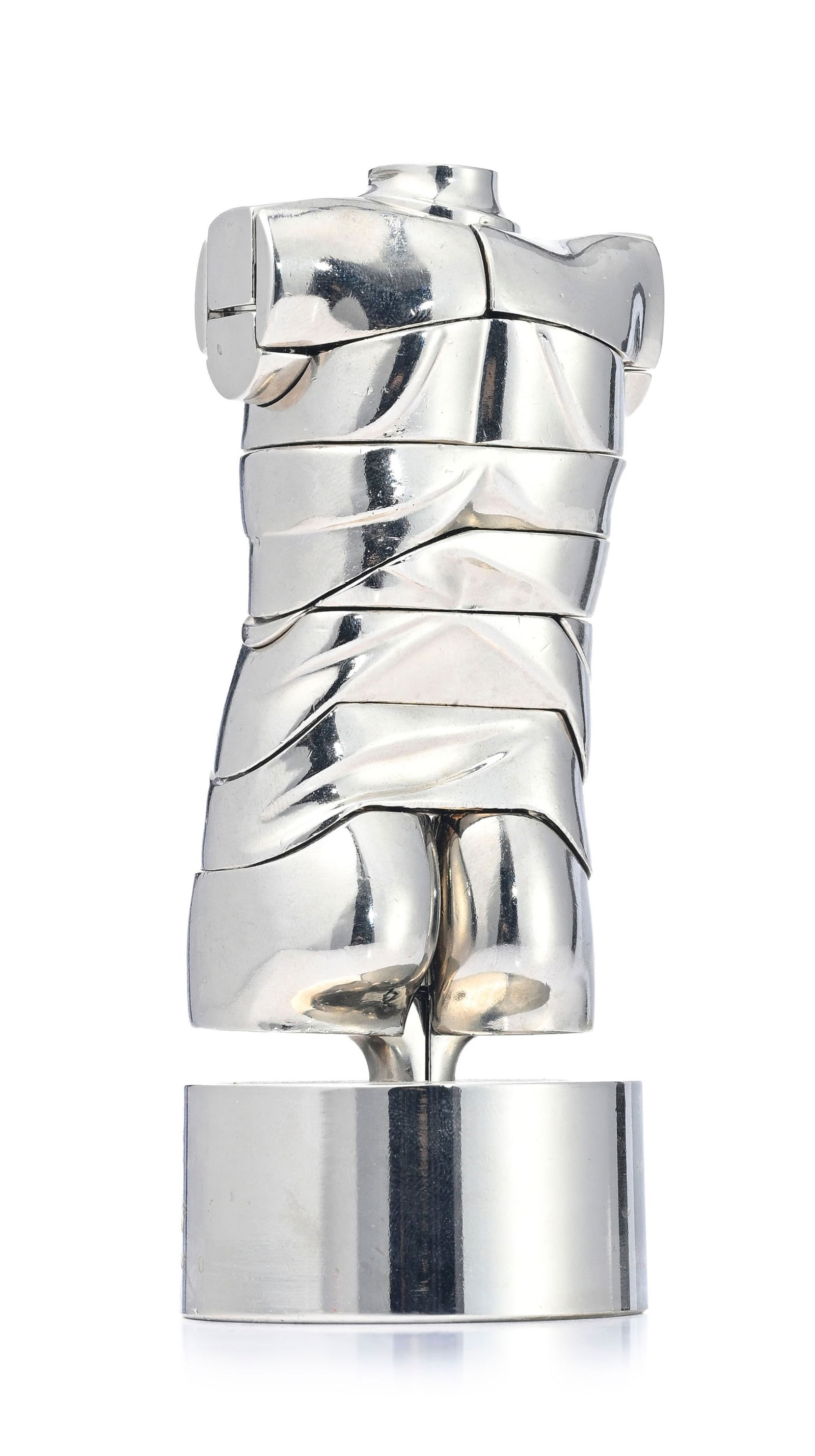 Miguel Berrocal (1933-2006), "Mini David", sculpture démontable en alliage nickelé, sign&# - 2