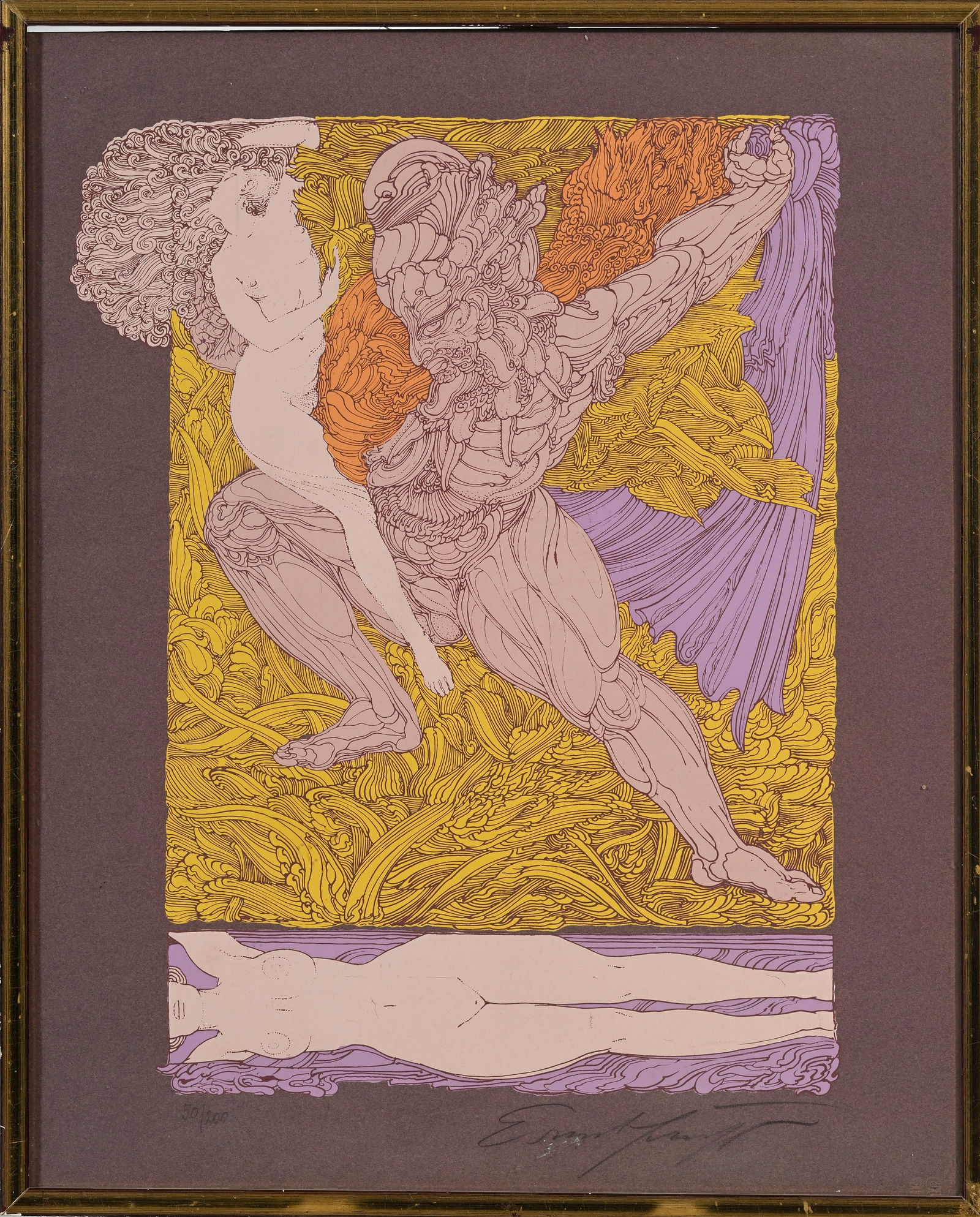 Ernst Fuchs (1930-2015), ensemble de 2 estampes : \- "Cosima", lithographie, signée et num - 5