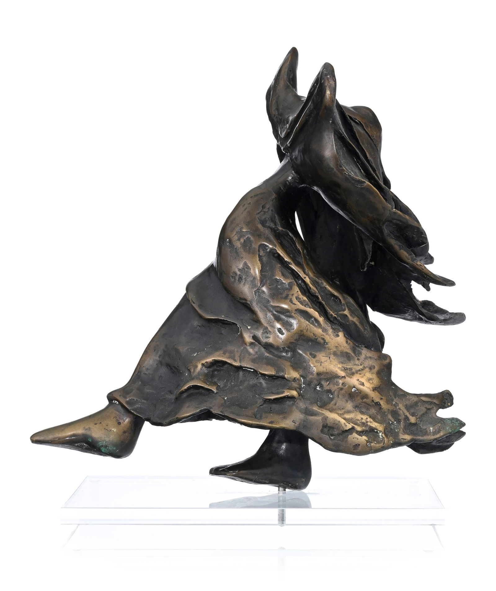 Ilana Gur (1936), "Woman against the Wind", sculpture en bronze, signée et numérotée : Ilana Gur (1936), "Woman against the Wind", sculpture en bronze, signée et numérotée 24/100, h. 31,5 cm (avec socle)