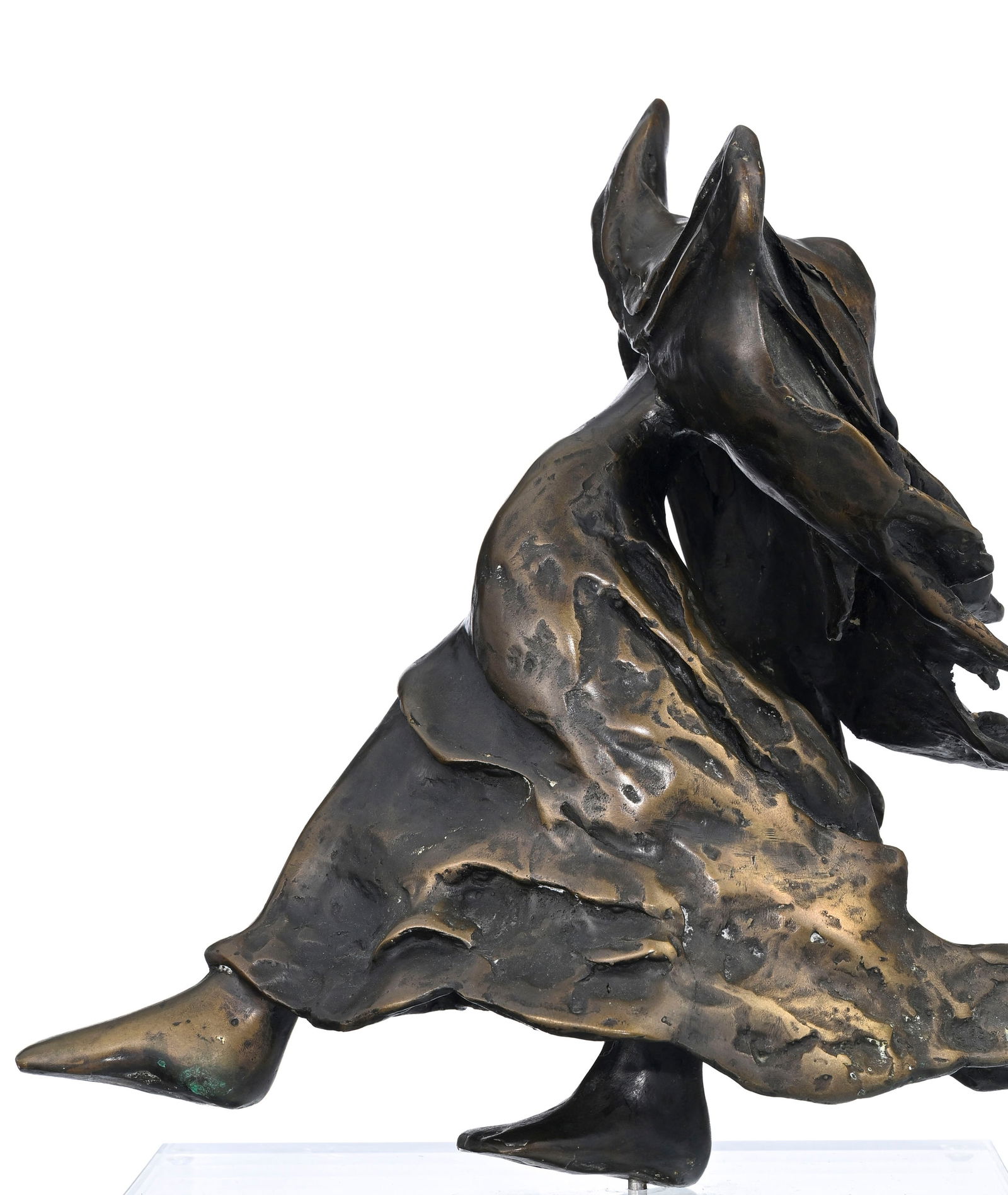 Ilana Gur (1936), "Woman against the Wind", sculpture en bronze, signée et numérotée  - 3