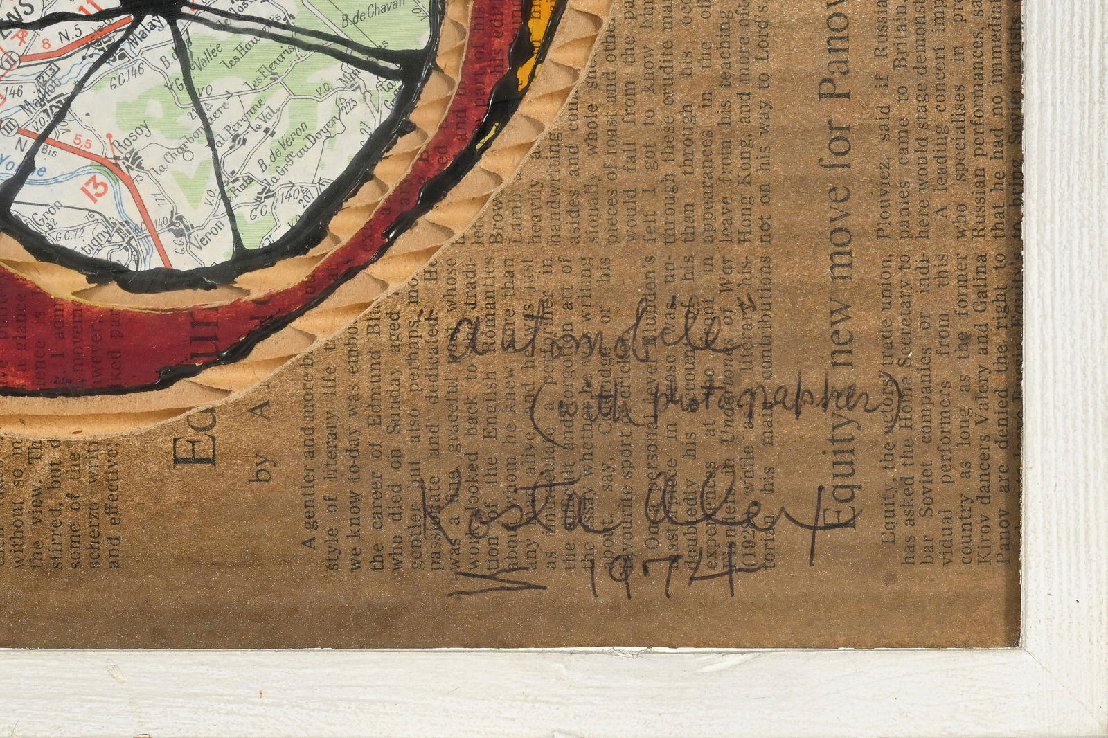 Alex Kosta (1925-2005), "Automobile (with photographer)", 1974, découpage et collage en relief  - 4