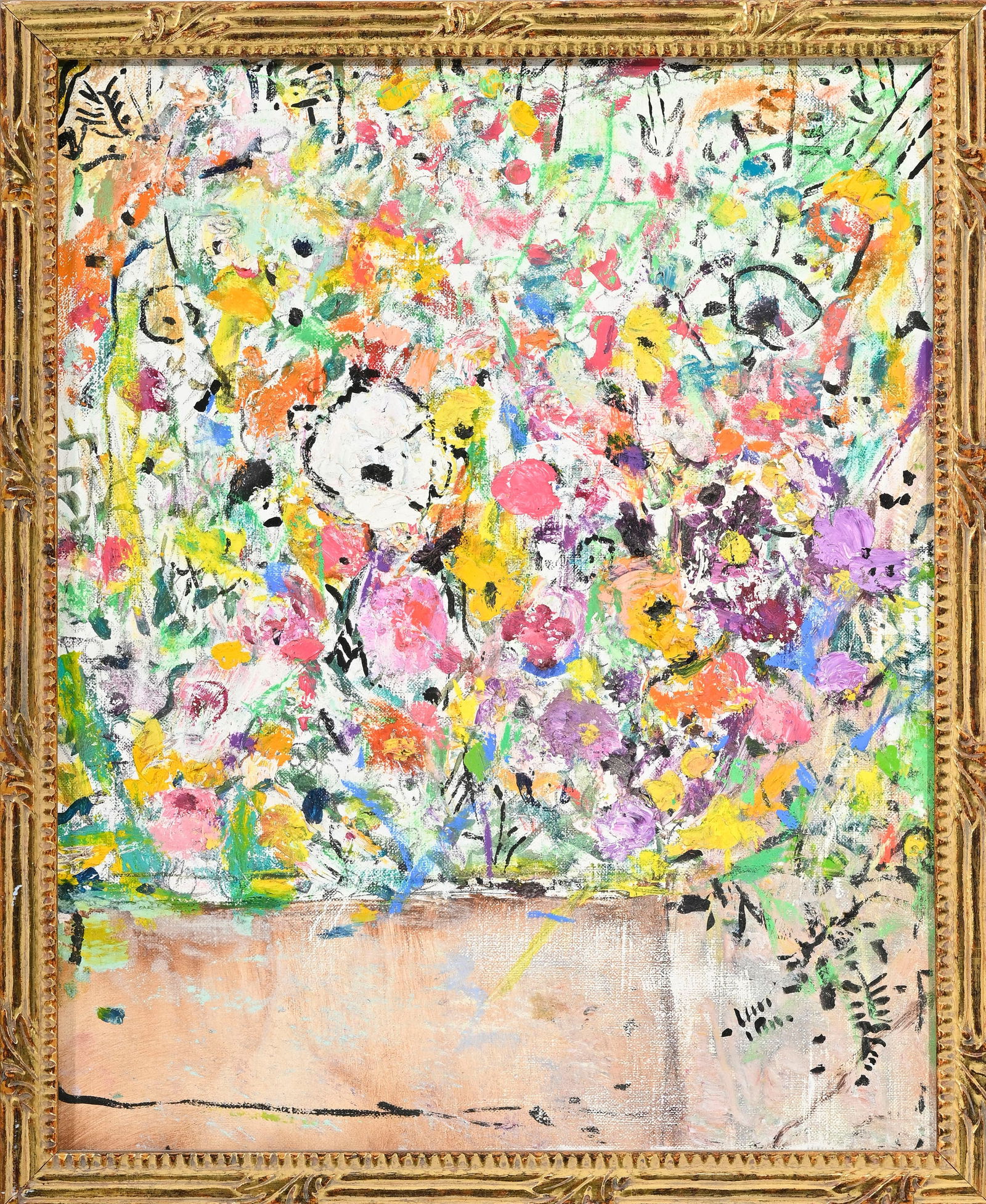 Pierre Lesieur (1922-2011), Jardin fleuri, 2011, huile sur toile, signée, contresignée, da - 2