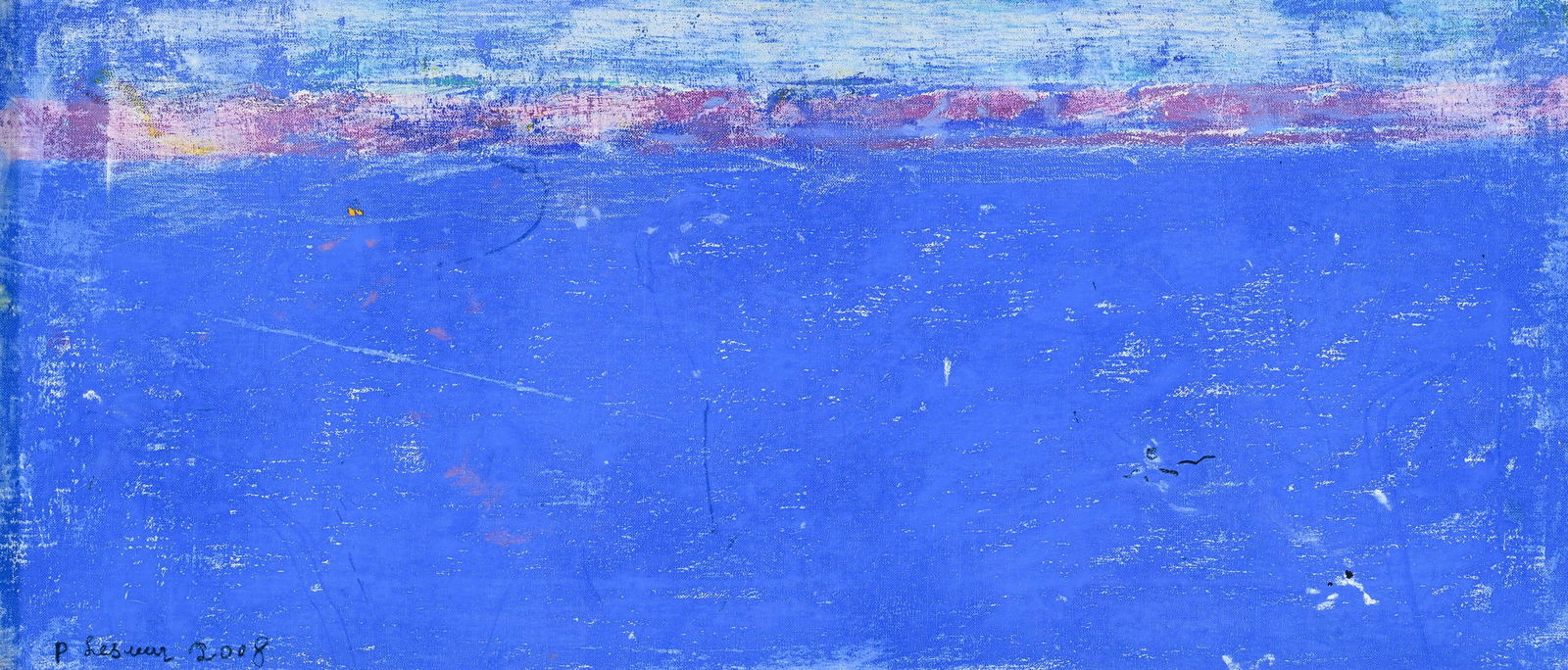 Pierre Lesieur (1922-2011), Paysage marin animé et Paysage marin, 2008, huile sur toile et past - 3