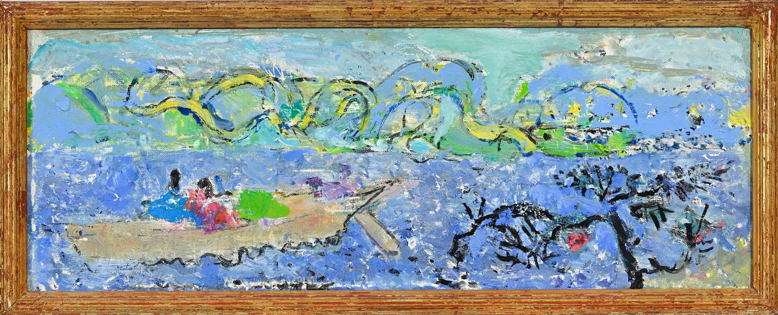 Pierre Lesieur (1922-2011), Paysage marin animé et Paysage marin, 2008, huile sur toile et past - 4