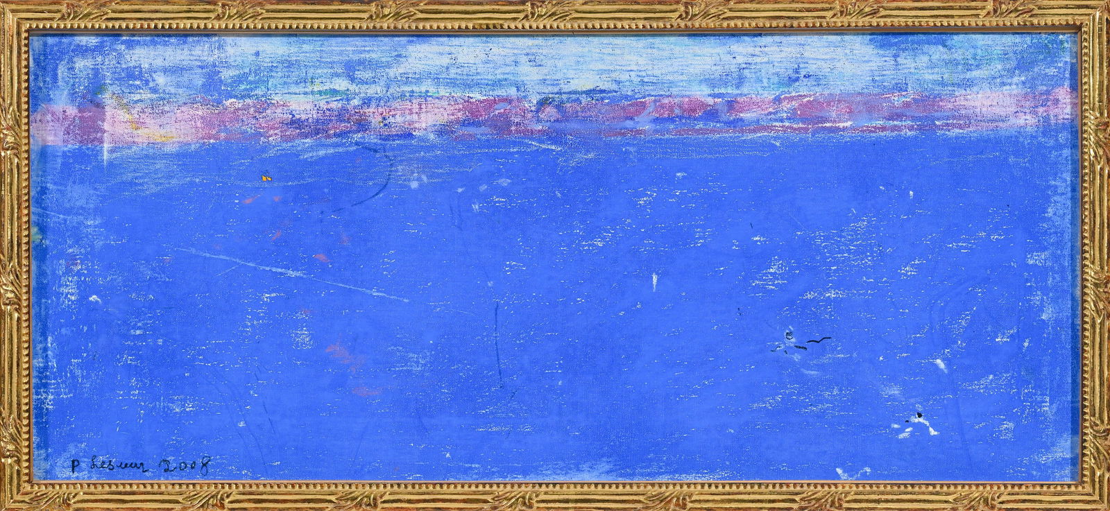 Pierre Lesieur (1922-2011), Paysage marin animé et Paysage marin, 2008, huile sur toile et past - 5