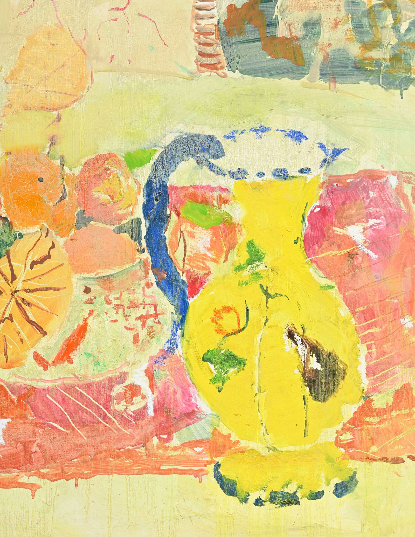 Pierre Lesieur (1922-2011), Nature morte aux fruits et pichet jaune, huile sur toile, signée, 6 - 2