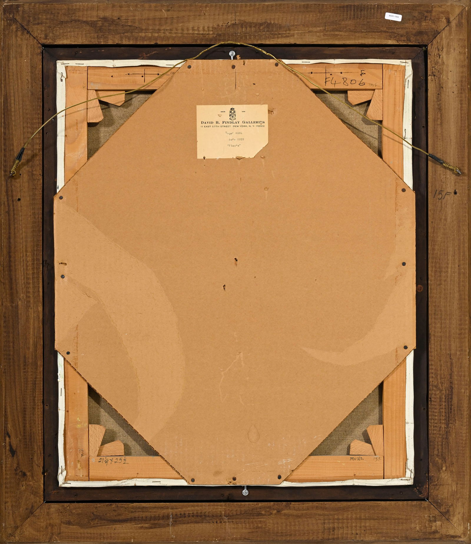 Roger Mühl (1929-2008), "Fleurs", huile sur toile, signée, 65x54 cm Au verso: ét - 5