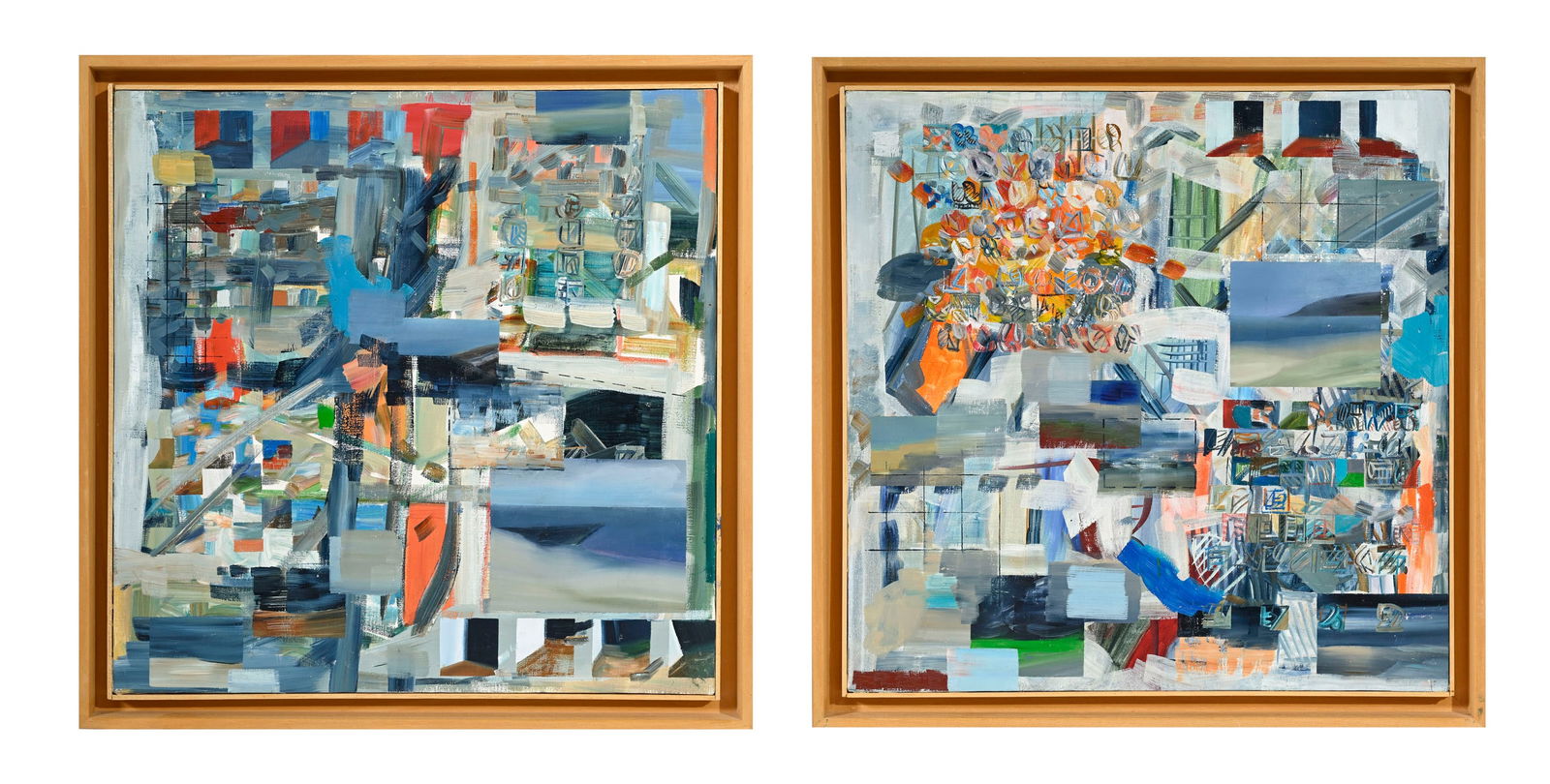 Xavier Nellens (1970), "Sans titre", 1997, paire de techniques mixtes, signées et datées a (1 of 9)