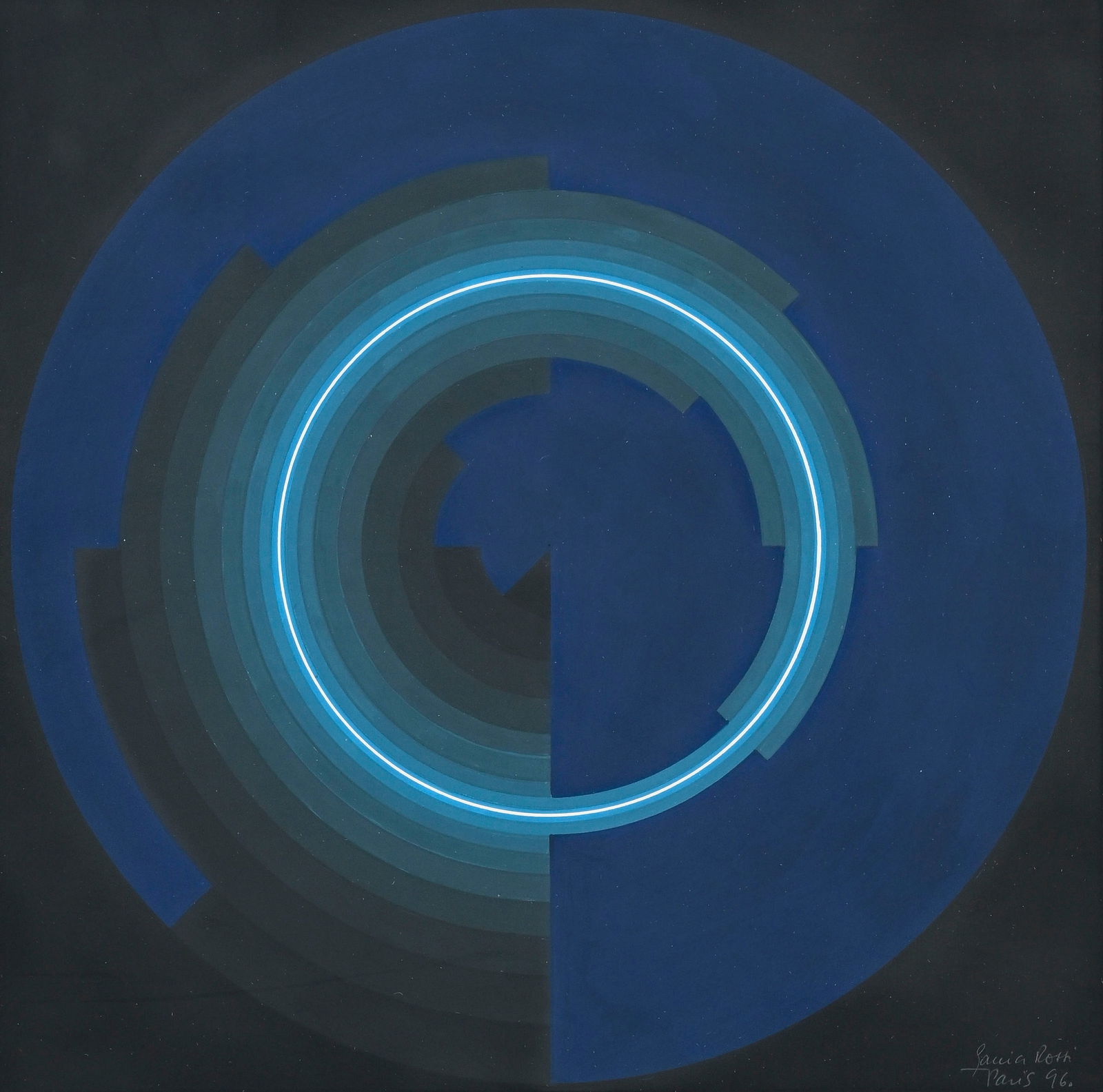 Horacio Garcia Rossi (1929-2012), Composition, 1996, paire de gouaches sur carton, signées, dat - 3