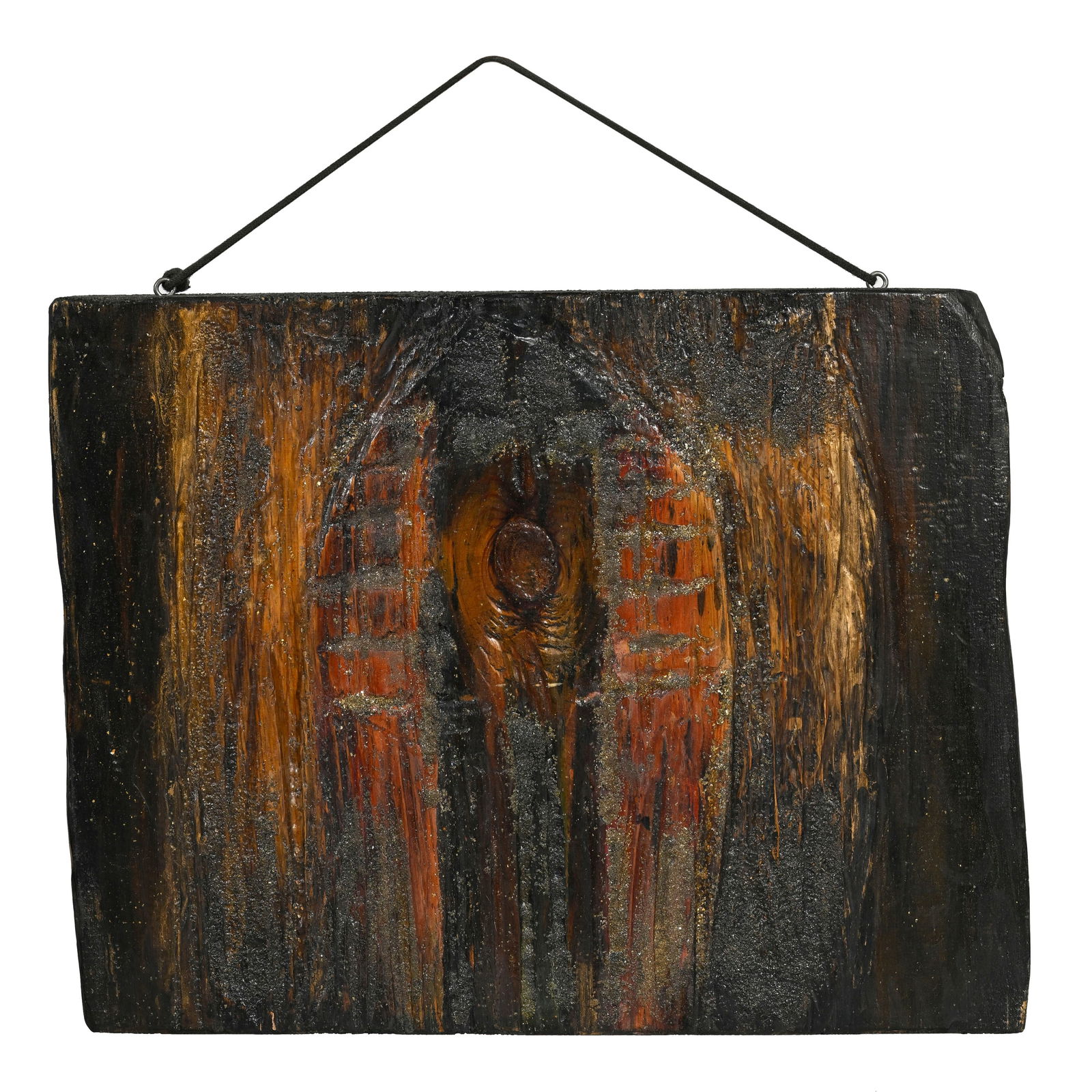 Wojciech Sadley (1932-2023), Sans titre, 1963, technique mixte sur bois, signée, datée et : Wojciech Sadley (1932-2023), Sans titre, 1963, technique mixte sur bois, signée, datée et située "Poland Warsaw" au verso, 40x51,5x6 cm 