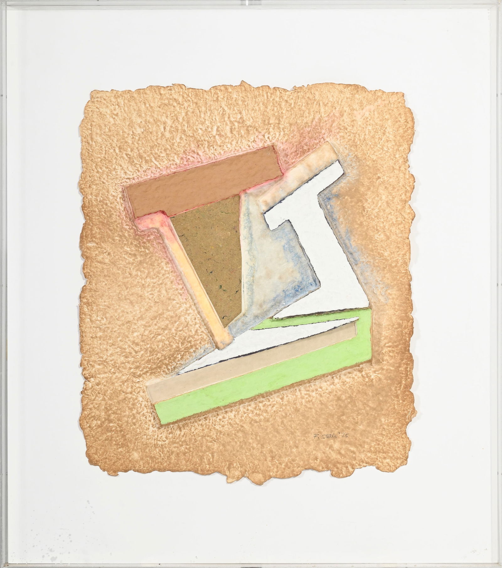 Frank Stella (1936-2024), "Olyka III", 1975, technique mixte sur papier, signée et datée,  - 2