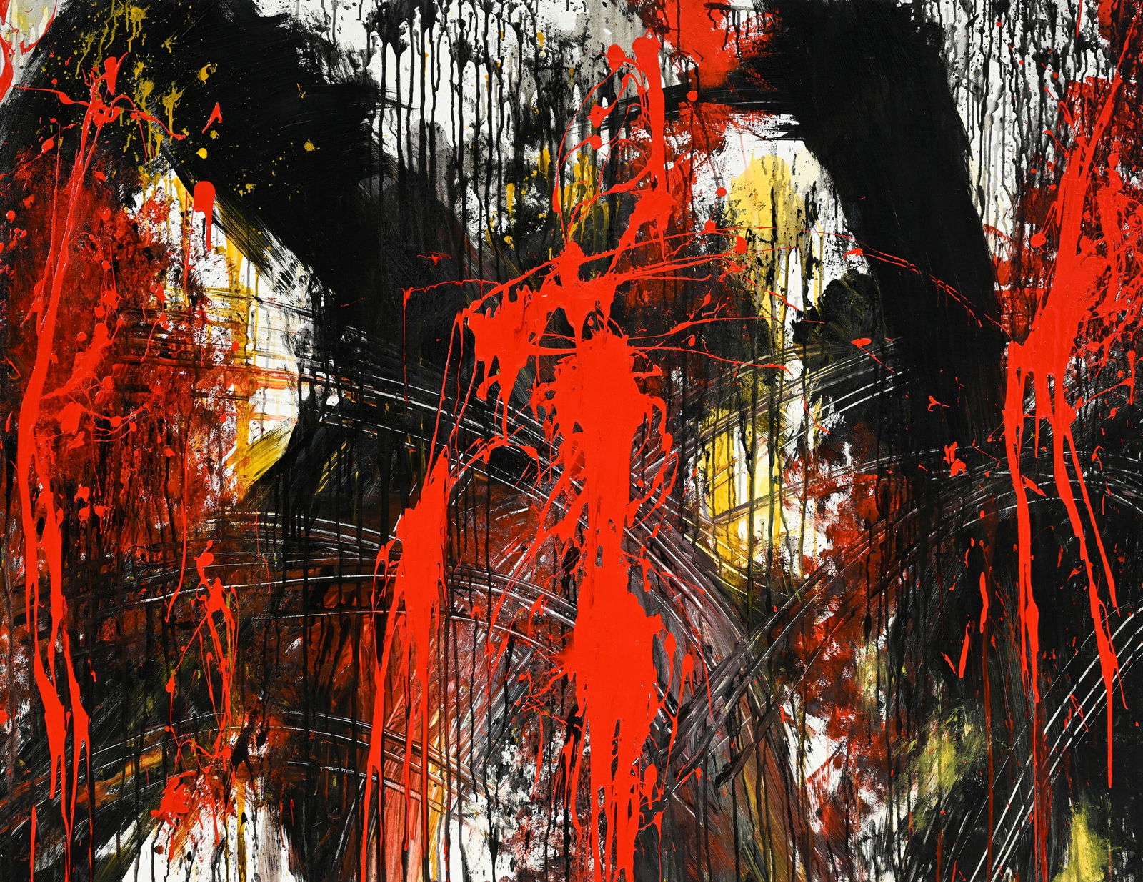 Annetta Grisard (XX), Composition, acrylique sur toile, 140x181 cm Provenance: acquis directeme (1 of 6)