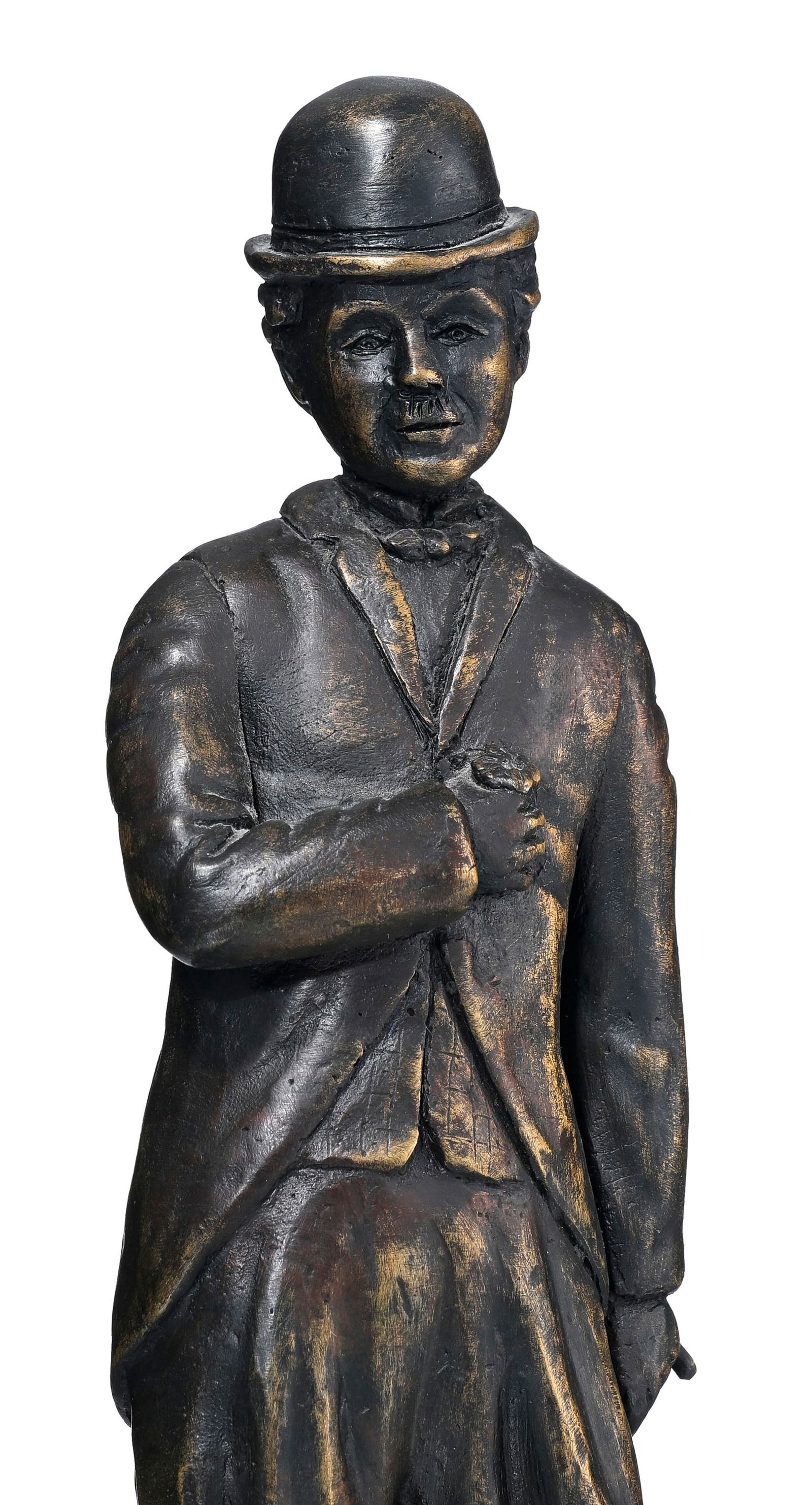 Véronique Olivier (1955), "Charlot sur les escaliers", 2008, sculpture en bronze, signée,  - 4