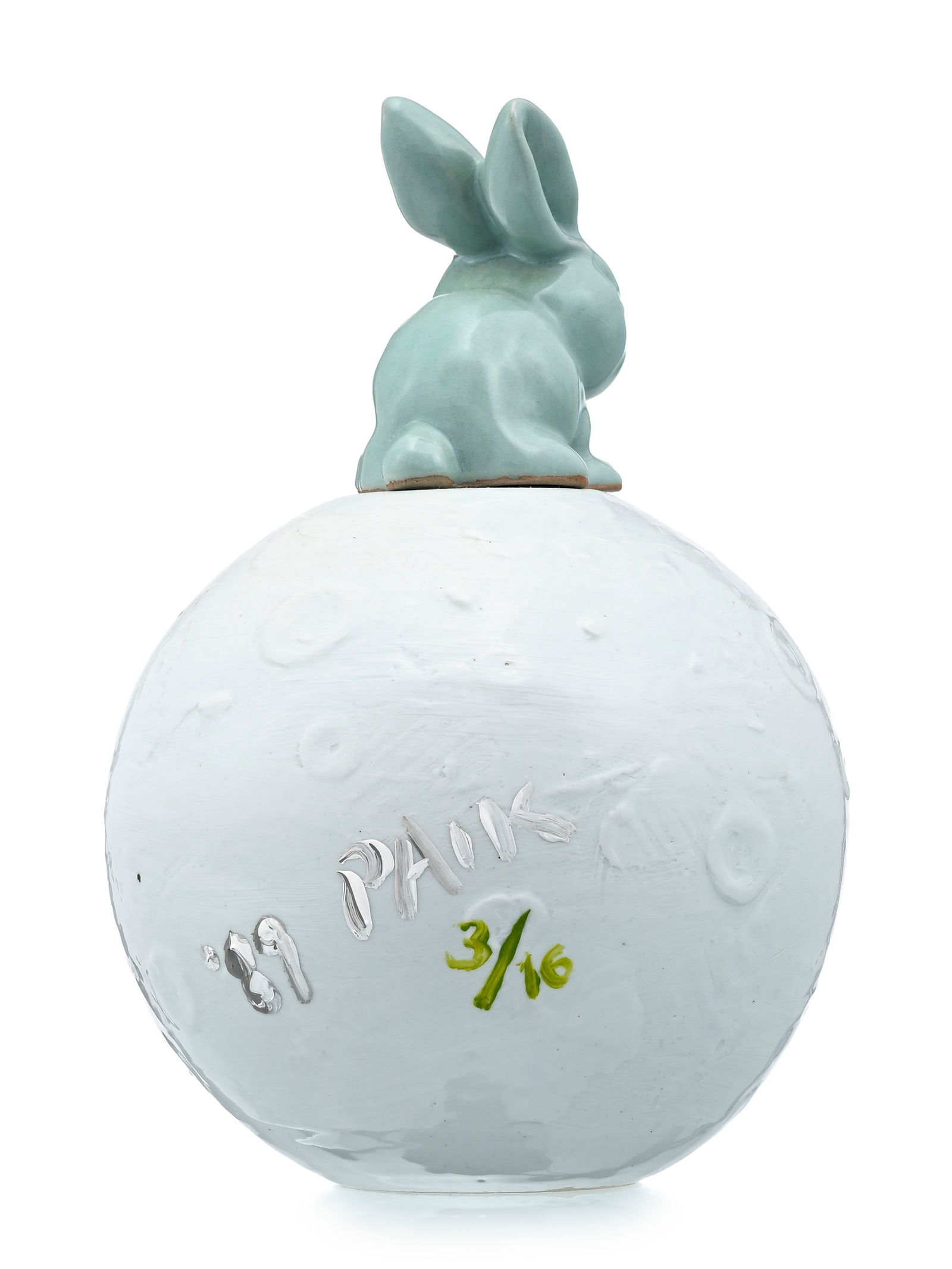 Nam June Paik (1932-2006), Rabbit on the moon, 1989, sculpture en céramique, signée, dat&# - 3