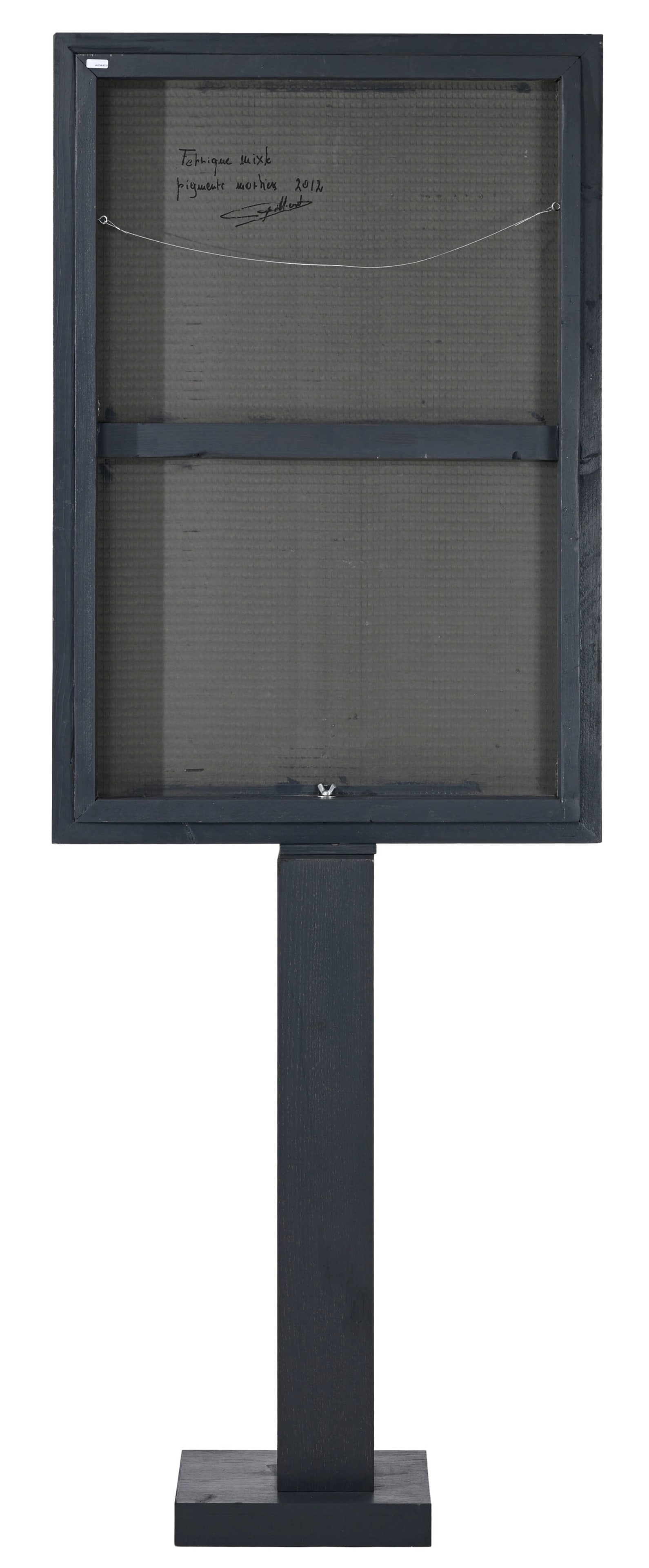 Gilbert Pauli (1944-2020), Composition, 2012, tableau-volume, mortier et pigments, socle en bois, si - 4