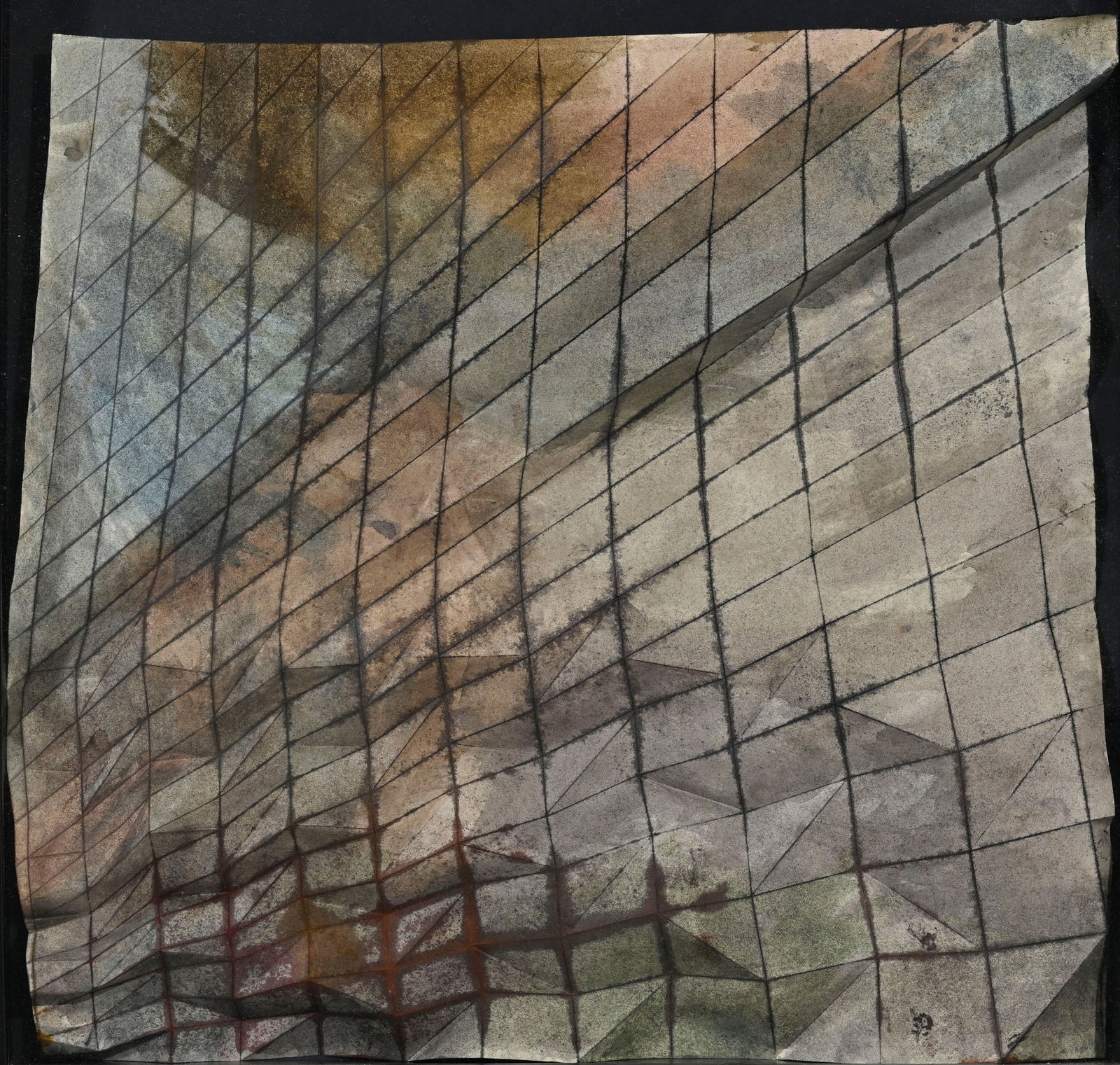 Brice de Warlincourt (1976), "L'envers de la comète, puisque la nuit garde ses secrets", 2016, : Brice de Warlincourt (1976), "L'envers de la comète, puisque la nuit garde ses secrets", 2016, encre sur papier plié, signée, datée, titrée et dédicacée au verso,