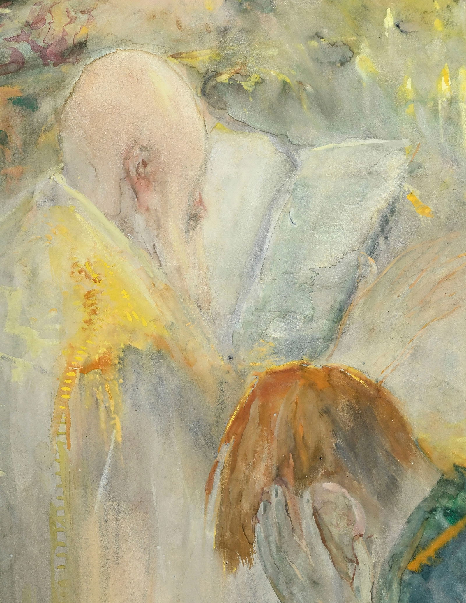 Menso Kamerlingh Onnes (1860-1925), "Consolation", 1893, aquarelle et tempera sur papier, signé - 3