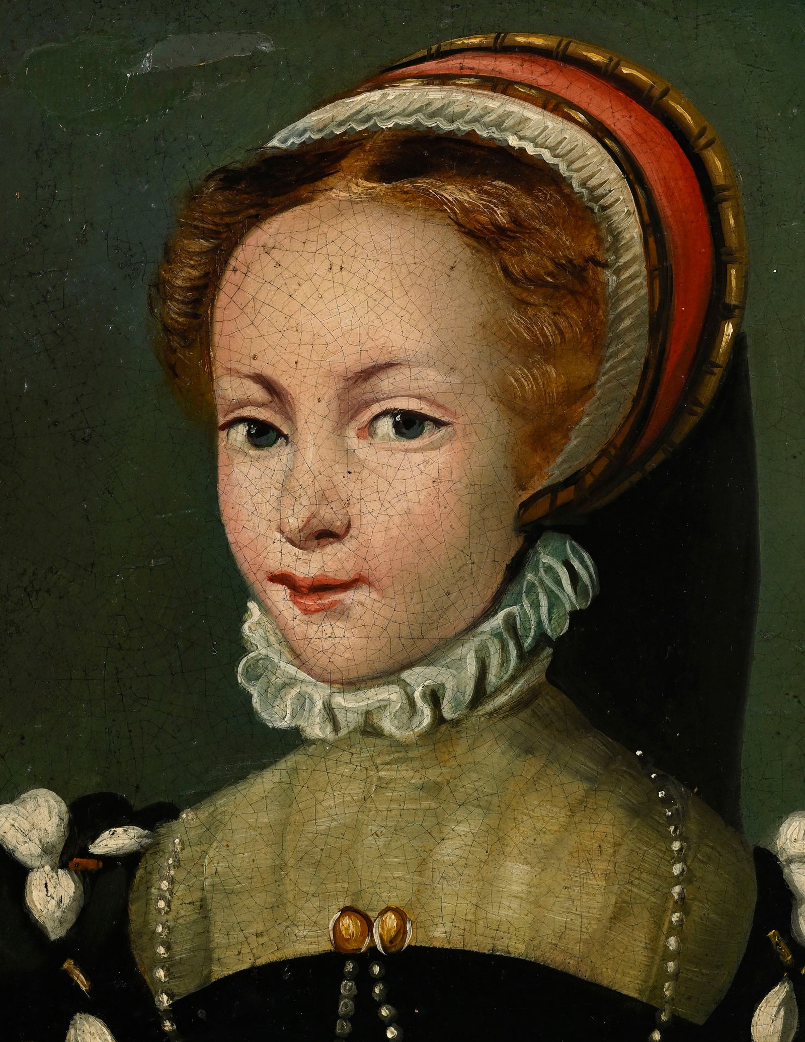 Corneille de Lyon (1500/10-1575), copie d'après, Portraits d'un aristocrate et de Gabrielle de  - 7