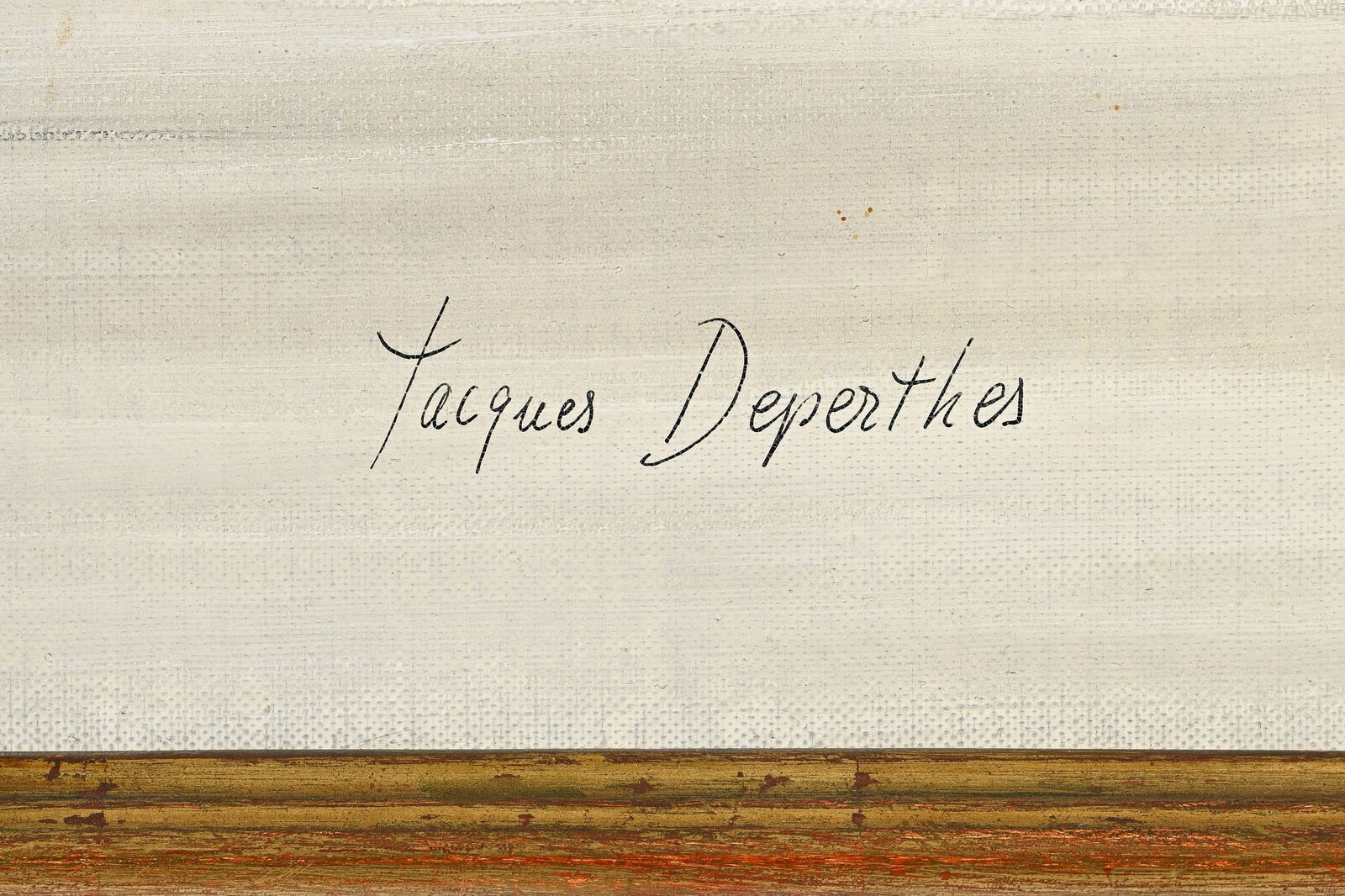 Jacques Deperthes (1936), Maison de campagne sous la neige, huile sur toile, signée, dédic - 4