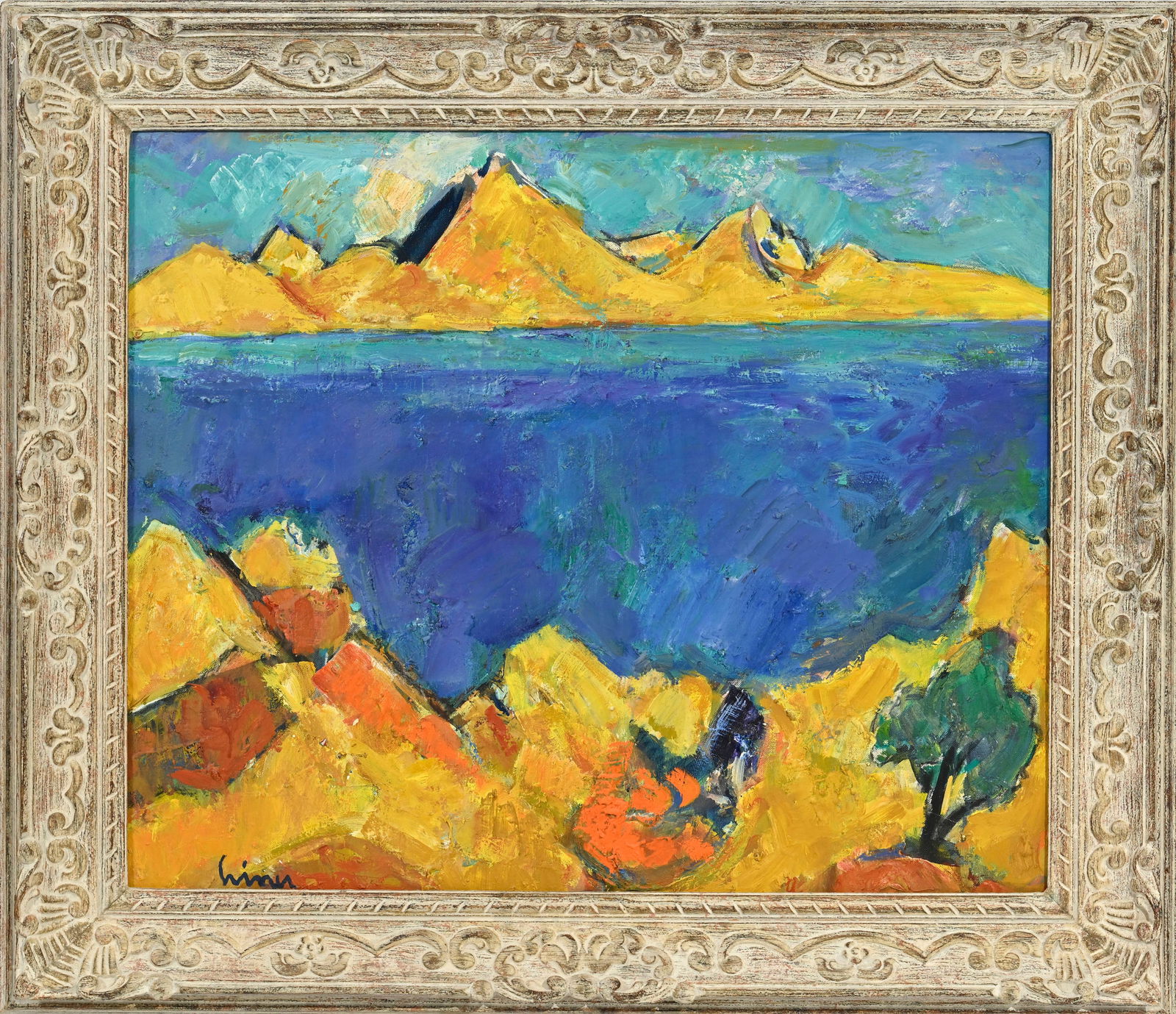 Carl Walter Liner (1914-1997), Paysage côtier, huile sur toile, signée, 65x81,5 cm - 2