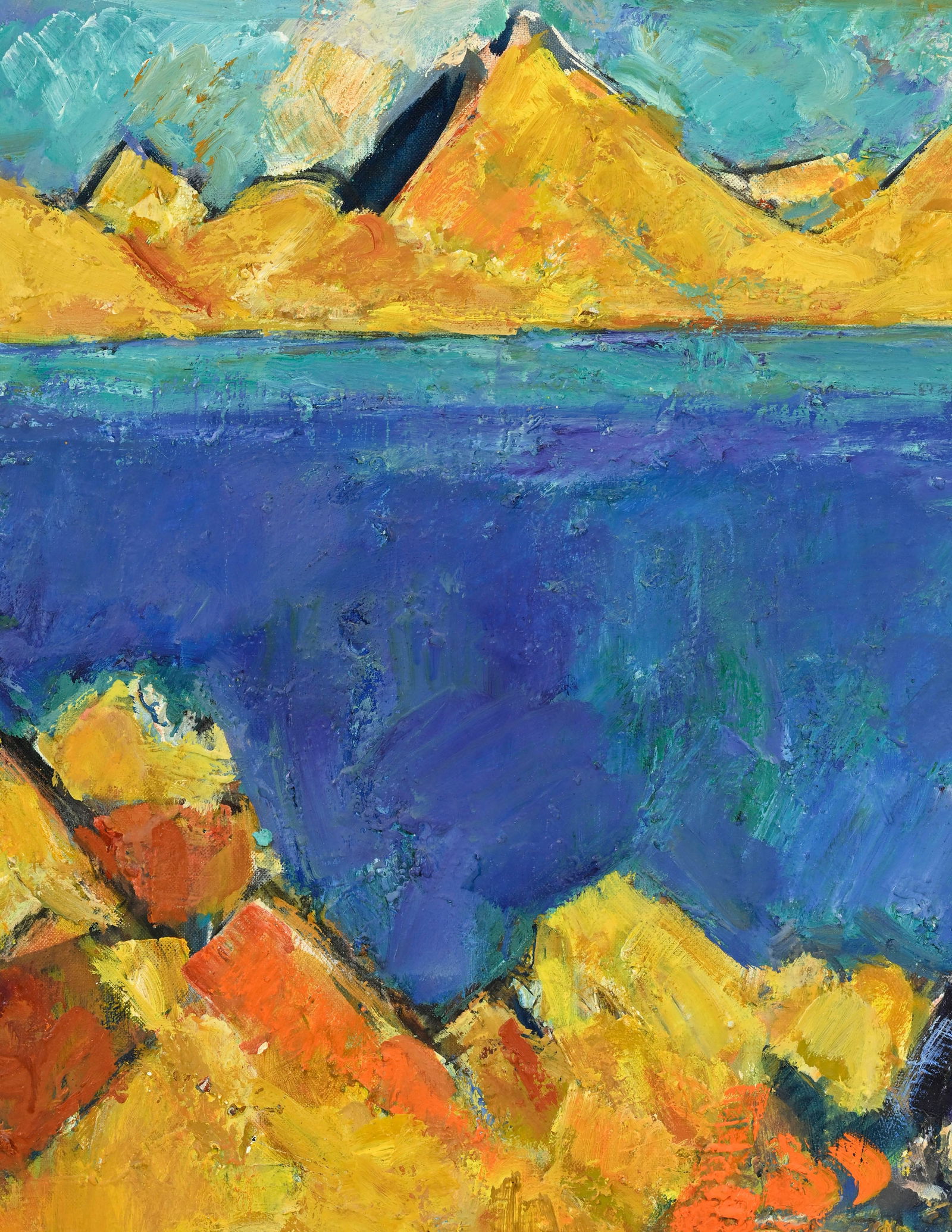 Carl Walter Liner (1914-1997), Paysage côtier, huile sur toile, signée, 65x81,5 cm - 3